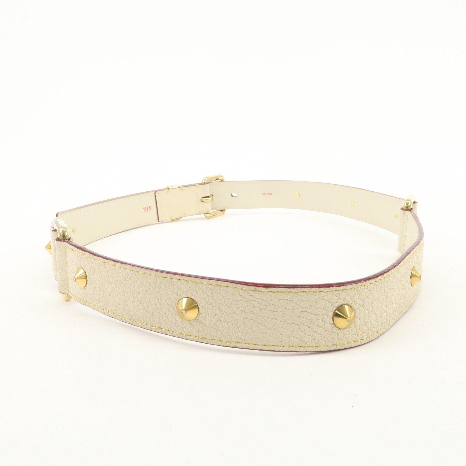Louis Vuitton Ceinture Suhari Large Leather Belt Blanc M6870U