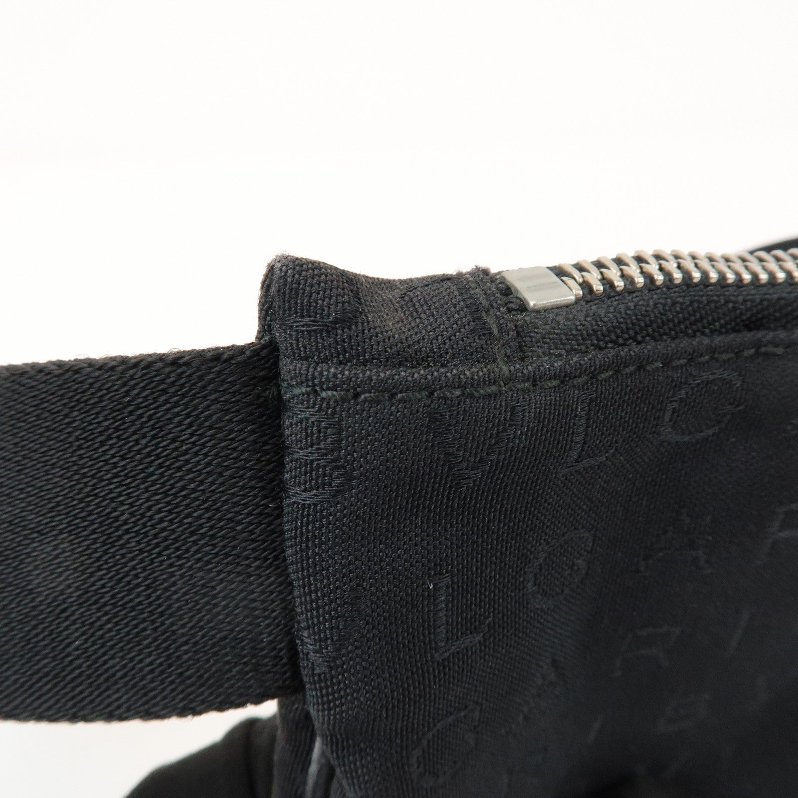 BVLGARI Logo Mania Canvas Leather Body Bag Waist Bag Black