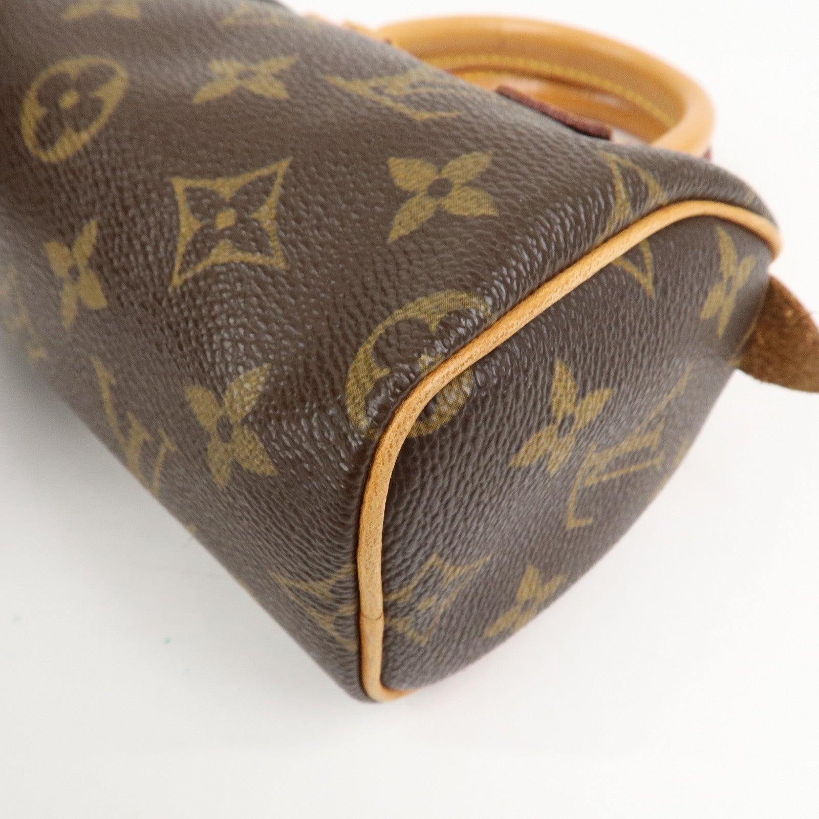 Louis Vuitton Monogram Mini Speedy Hand Bag Brown M41534