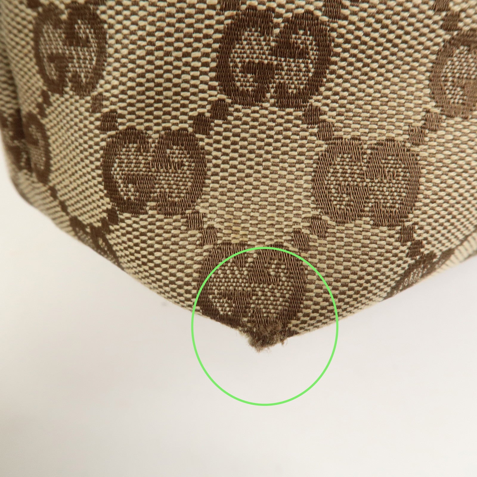 GUCCI GG Canvas Leather Tote Bag Hand Bag Brown Bordeaux 120840