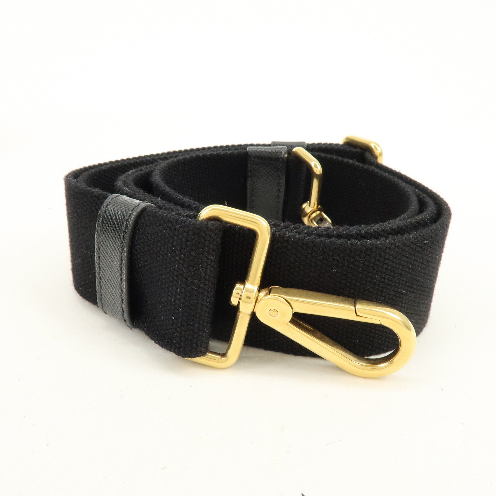 PRADA Canapa Canvas 2Way Bag Hand Bag Shoulder Bag Black