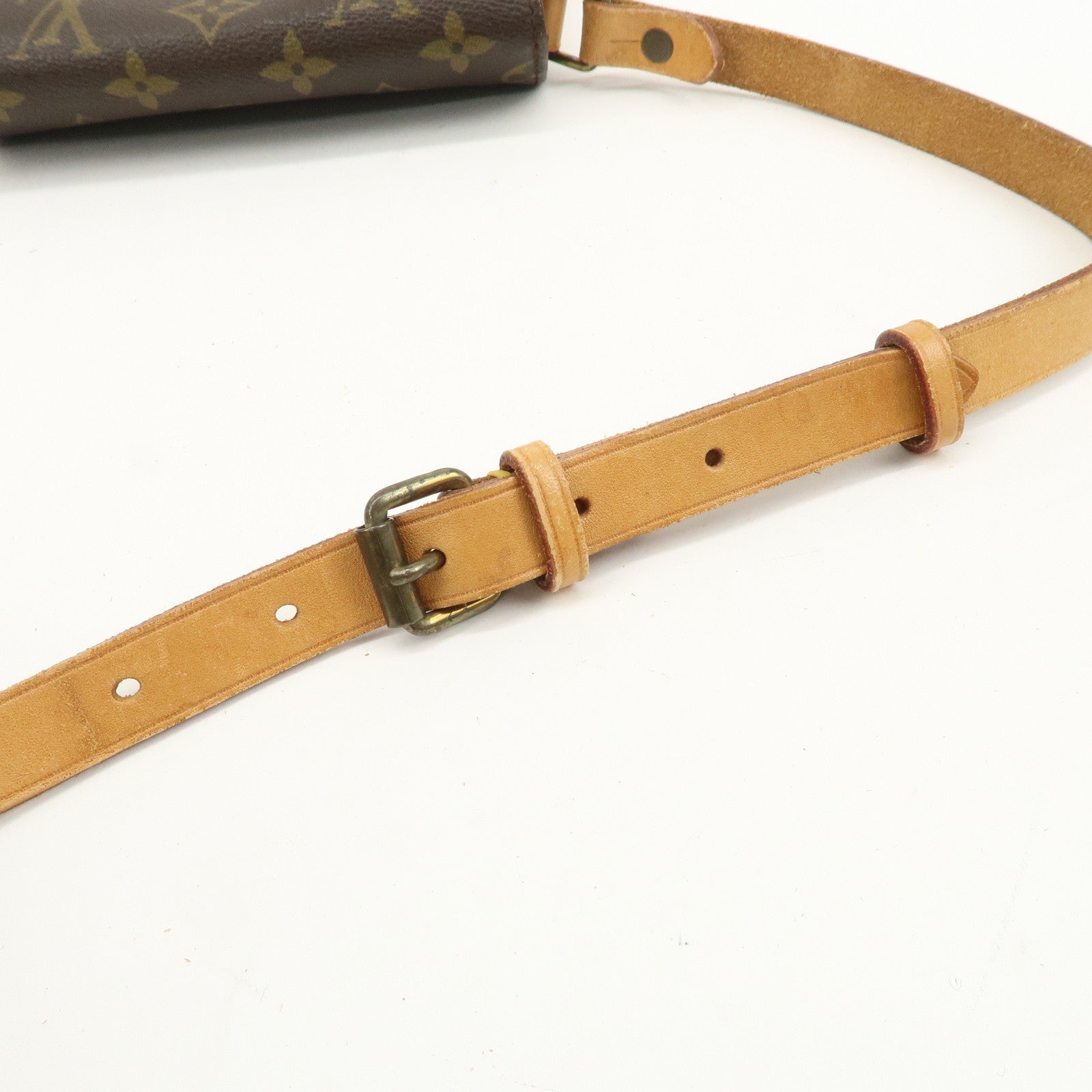 Louis Vuitton Monogram Mini Cartouchiere Shoulder Bag Brown M51254