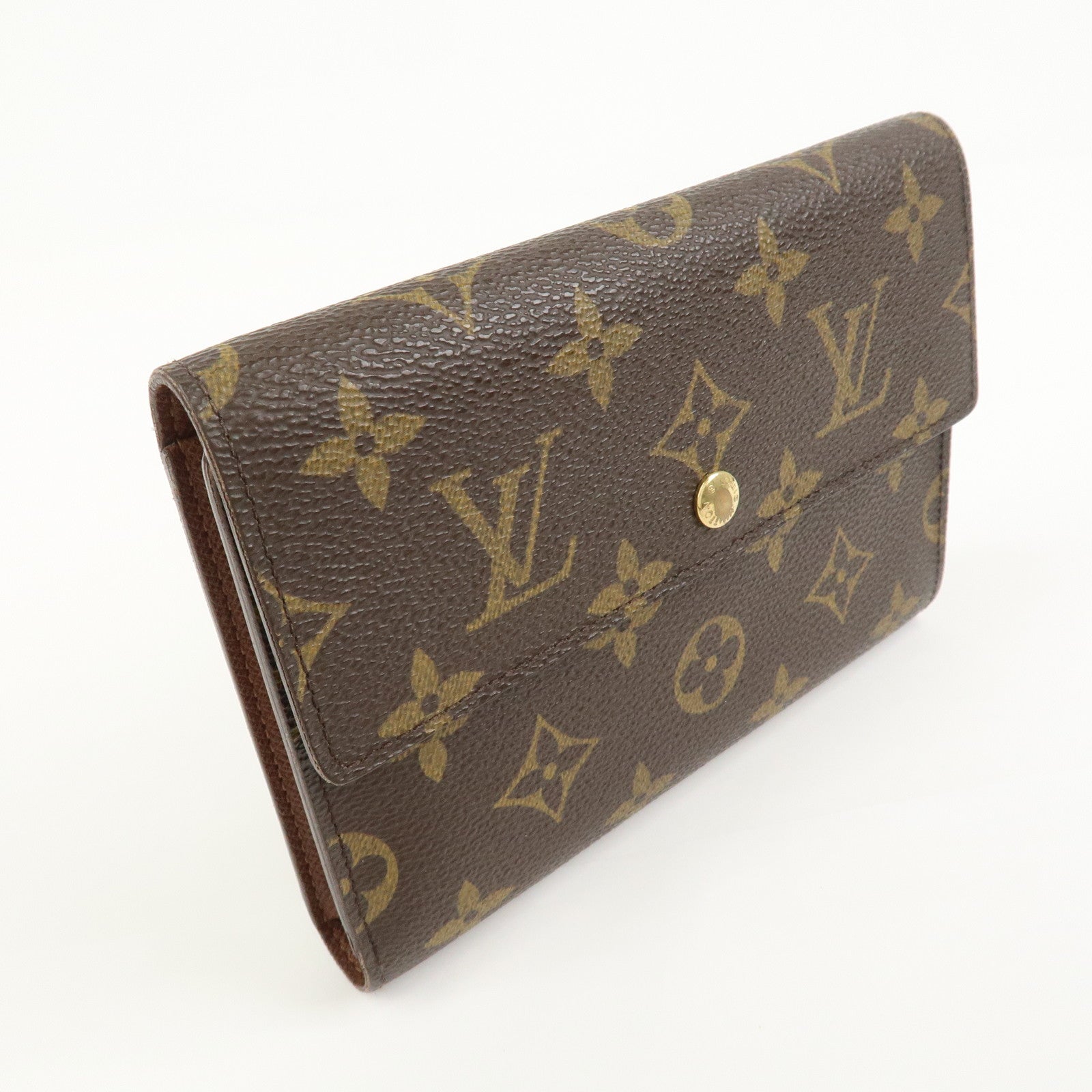 Louis Vuitton Porte Tresor Etui Chequier Wallet Brown M61200