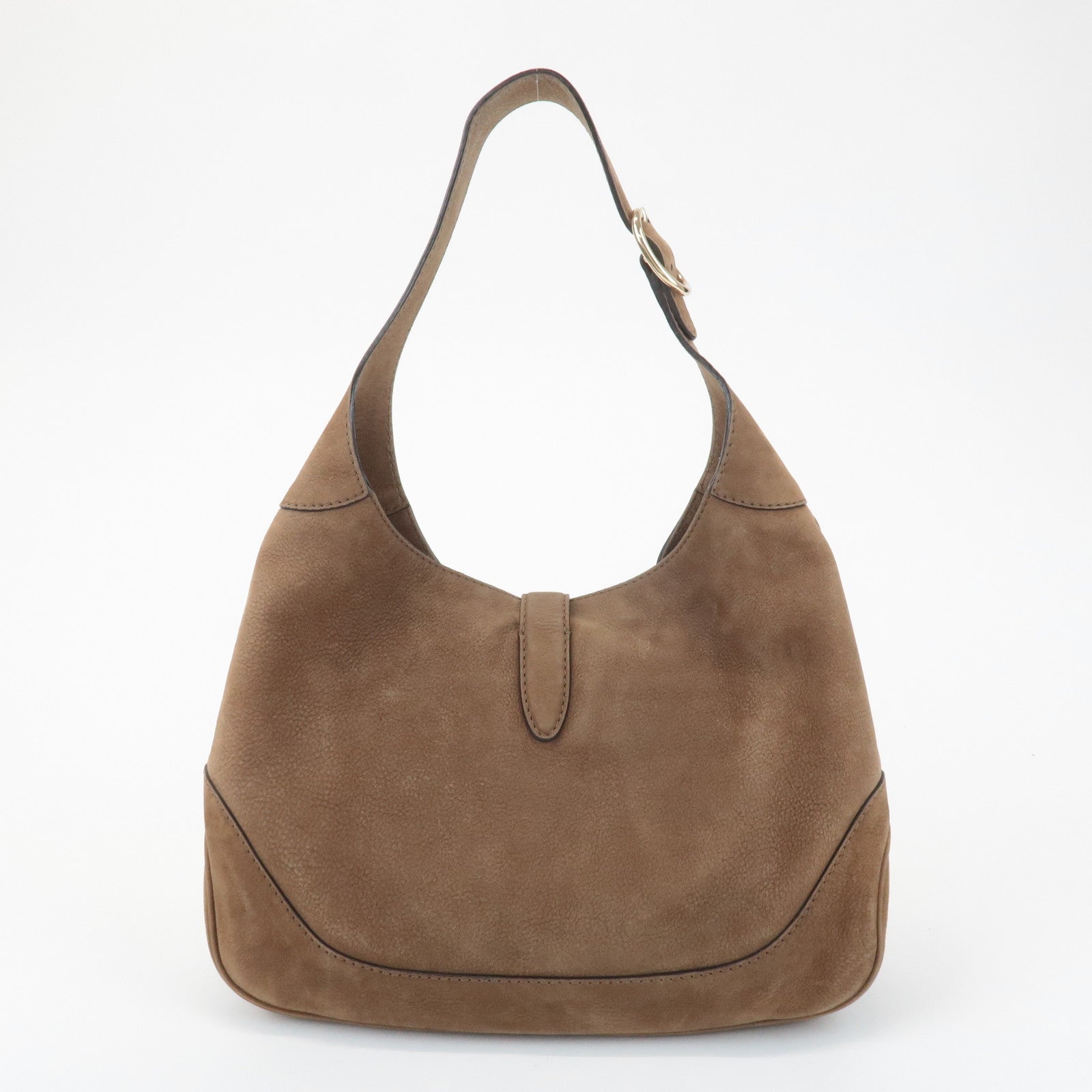 GUCCI New Jackie Leather Shoulder Bag Hand Bag Brown 277520 Used