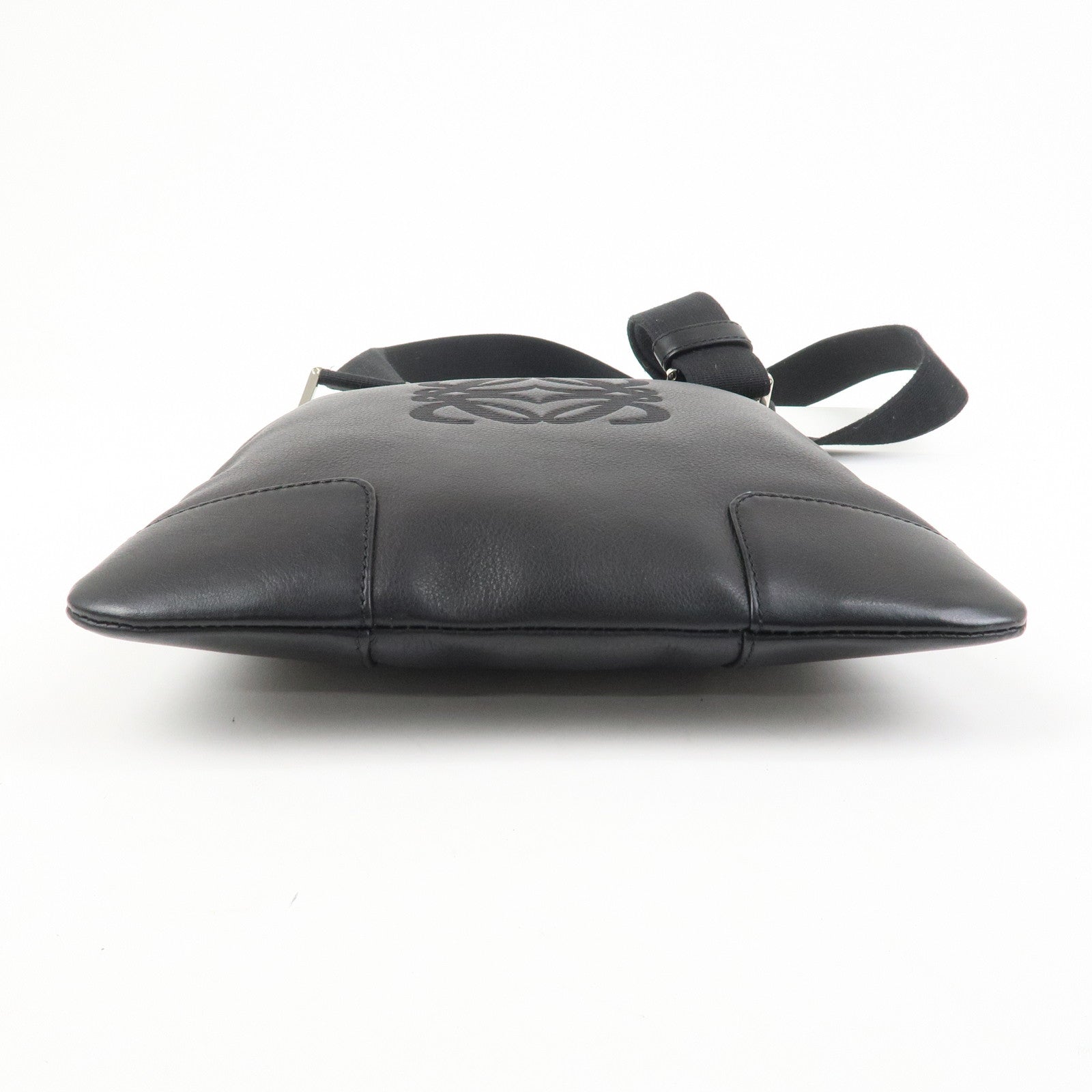 LOEWE Anagram Leather Shoulder Bag Crossbody Bag Black