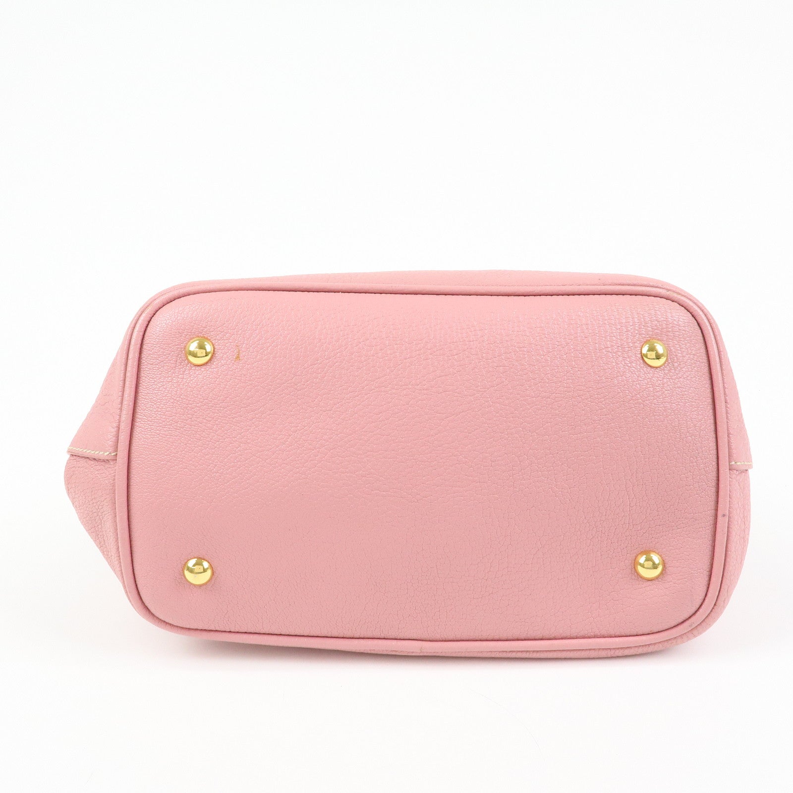 MIU MIU Madras Leather 2Way Shoulder Bag Hand Bag Pink RN0886
