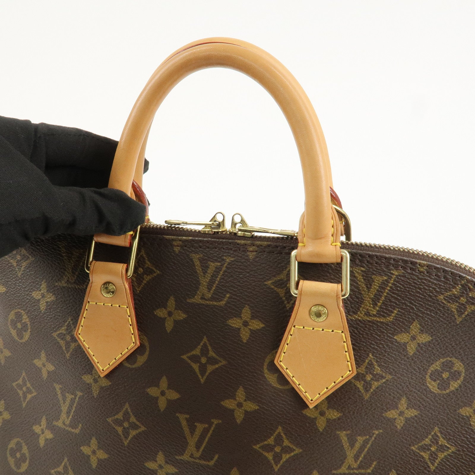 Louis Vuitton Monogram Canvas Alma Hand Bag Brown M51130 Used