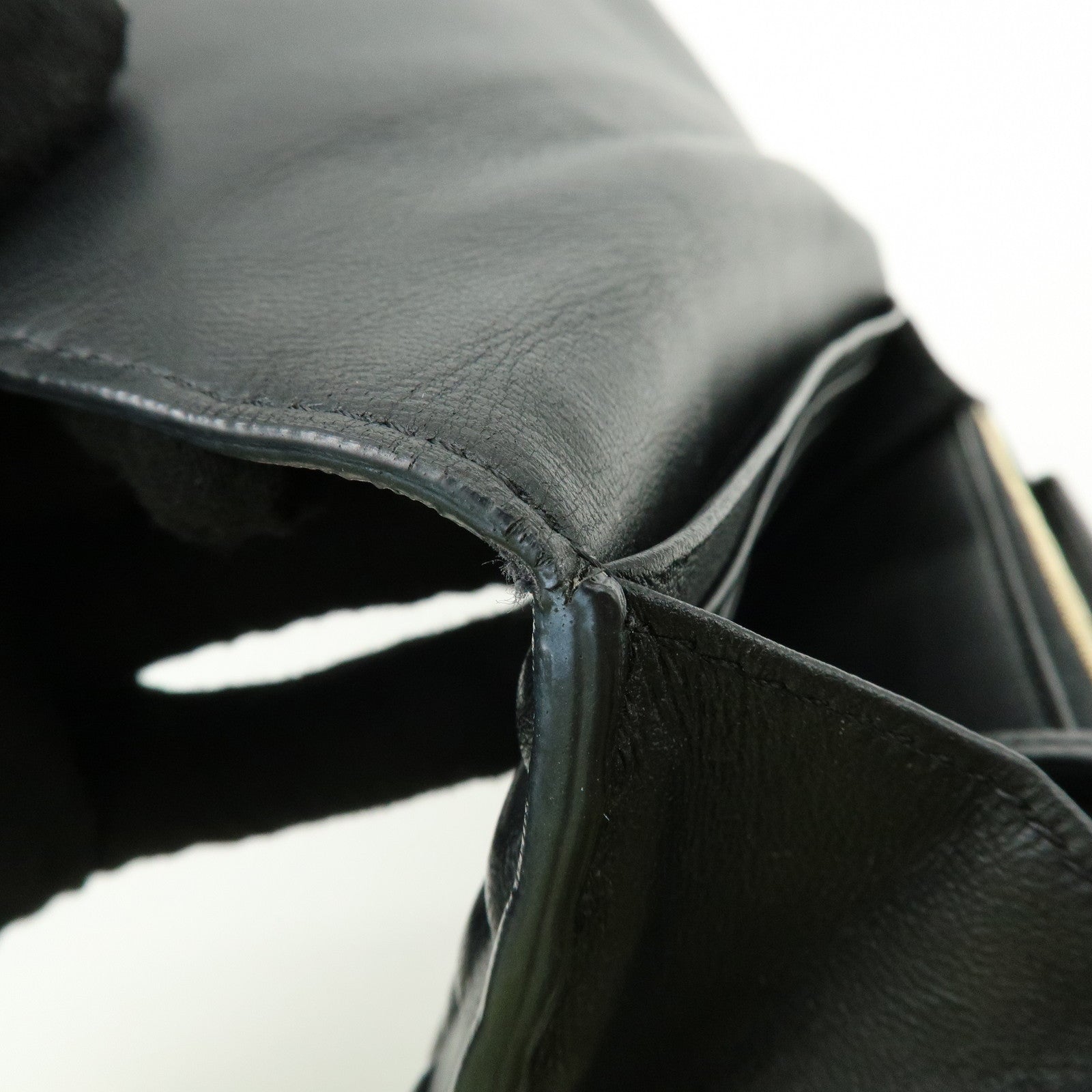 FENDI Zucca Leather Continental Long Wallet Black 8M0251