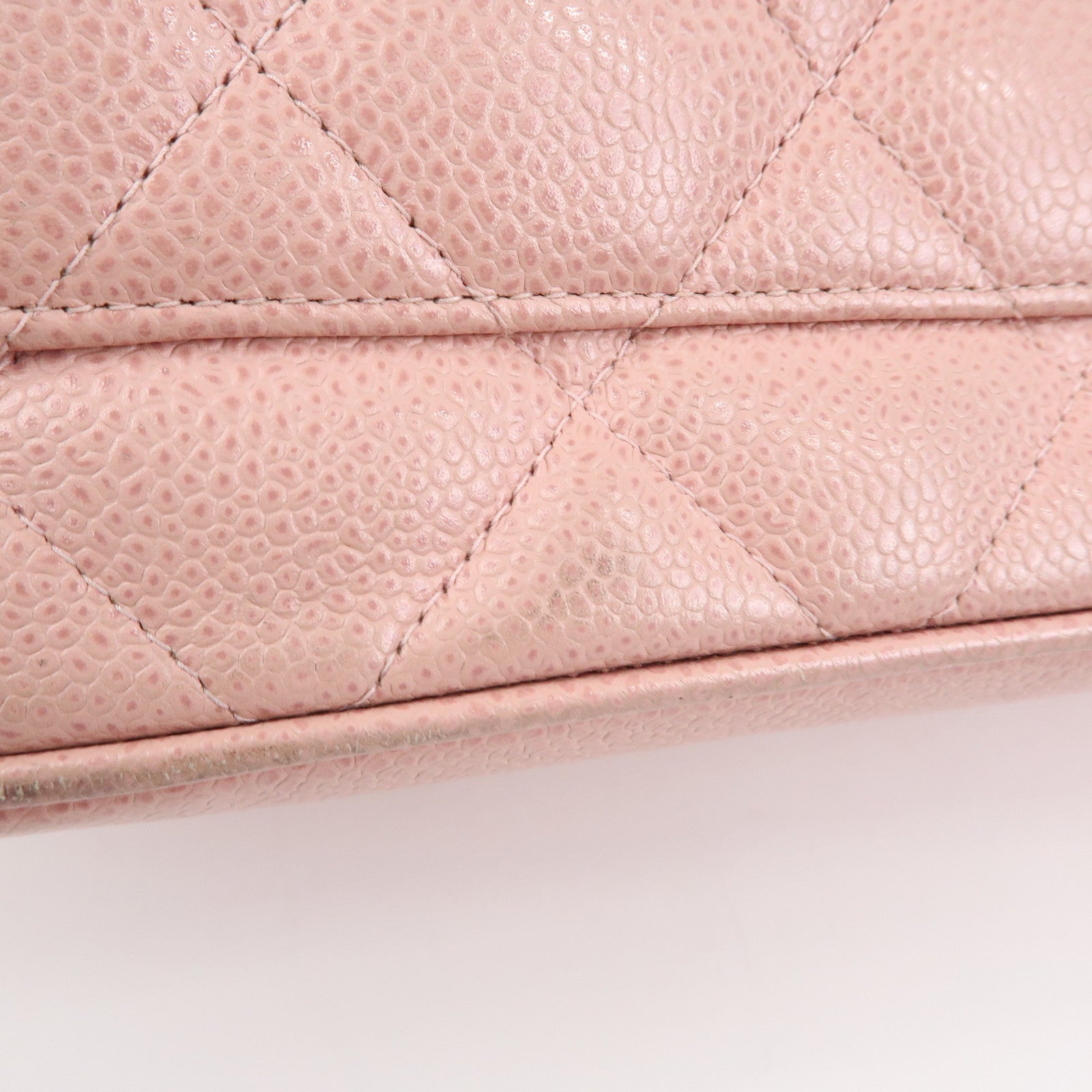 CHANEL COCO Mark Matelasse Caviarskin Medallion Tote Bag A01804