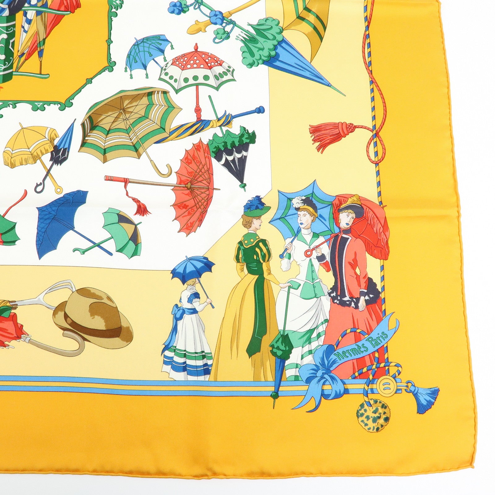 HERMES Carre 90 Silk 100% Scarf OMBRELLES ET PARAPLUIES