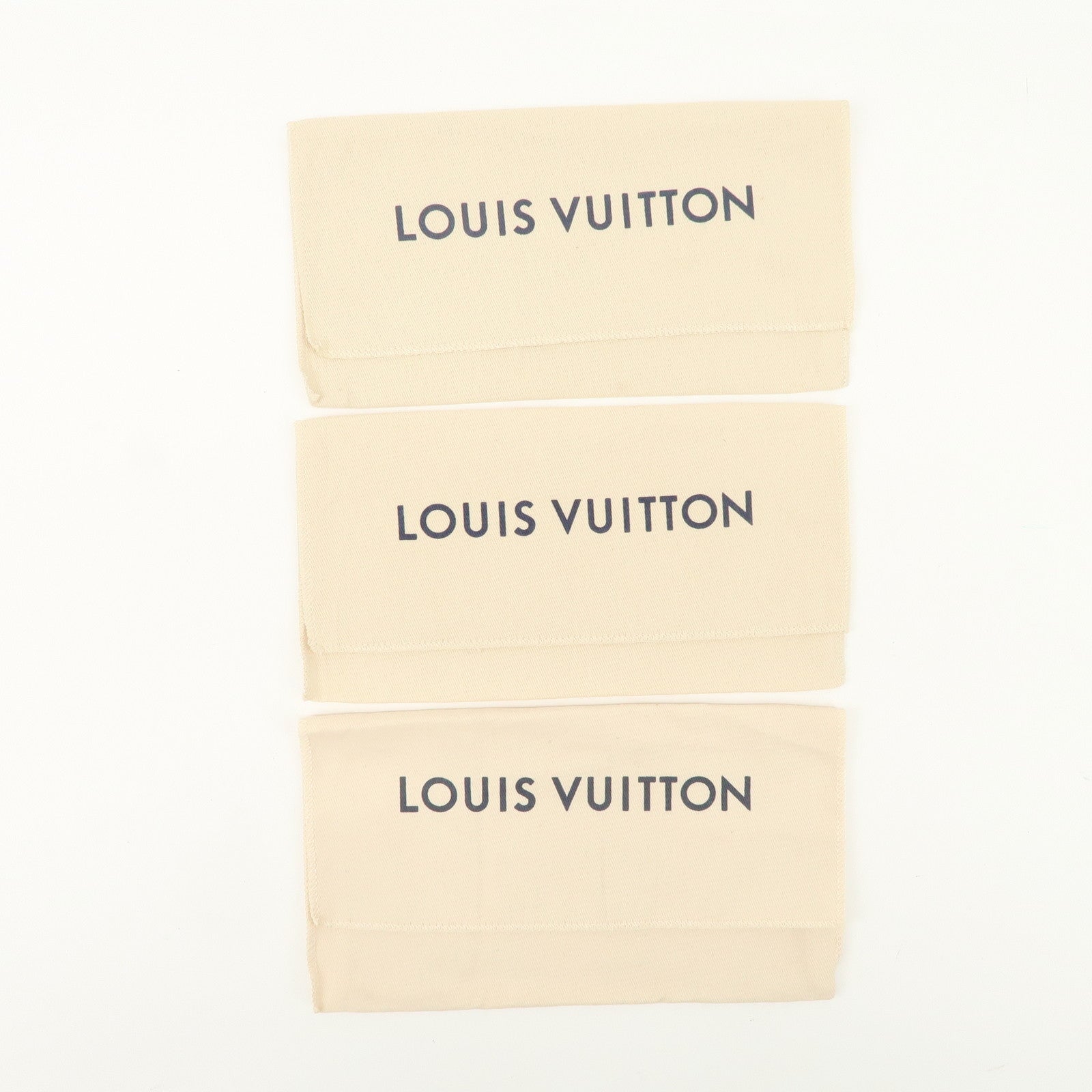 Louis Vuitton Set Of 22 Dust Bag Storage Bag Flap Style Beige Used