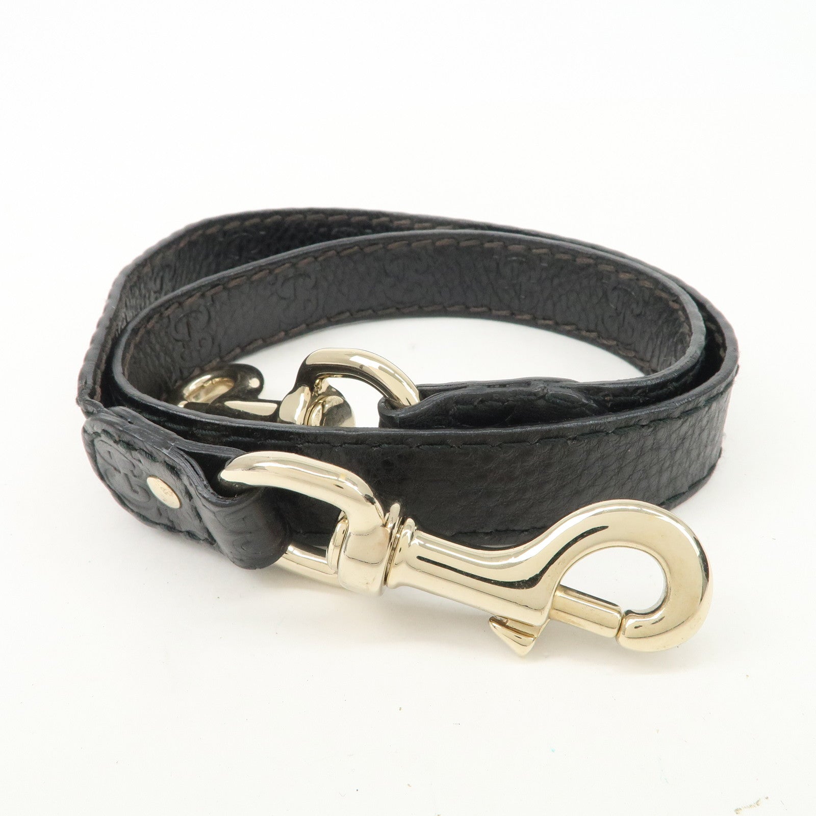 GUCCI Guccissima Leather 2Way Shoulder Bag Black 185566