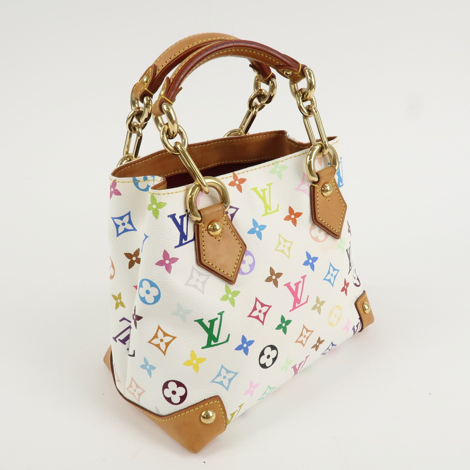 Louis Vuitton Monogram Multicolor Audra Hand Bag Blanc M40047 Used
