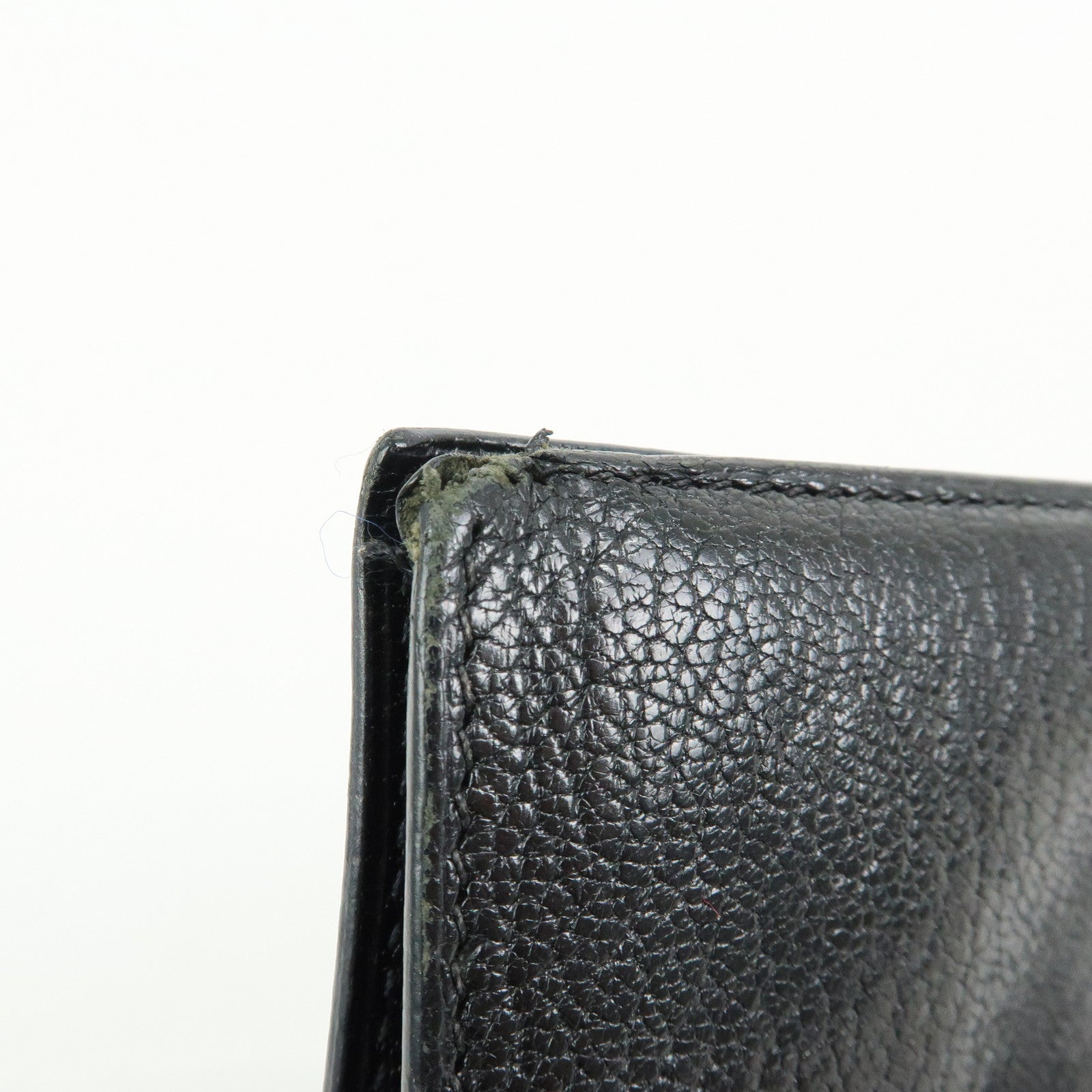 HERMES Bテゥarn Classic Chevre Long Wallet □I Stamped Black