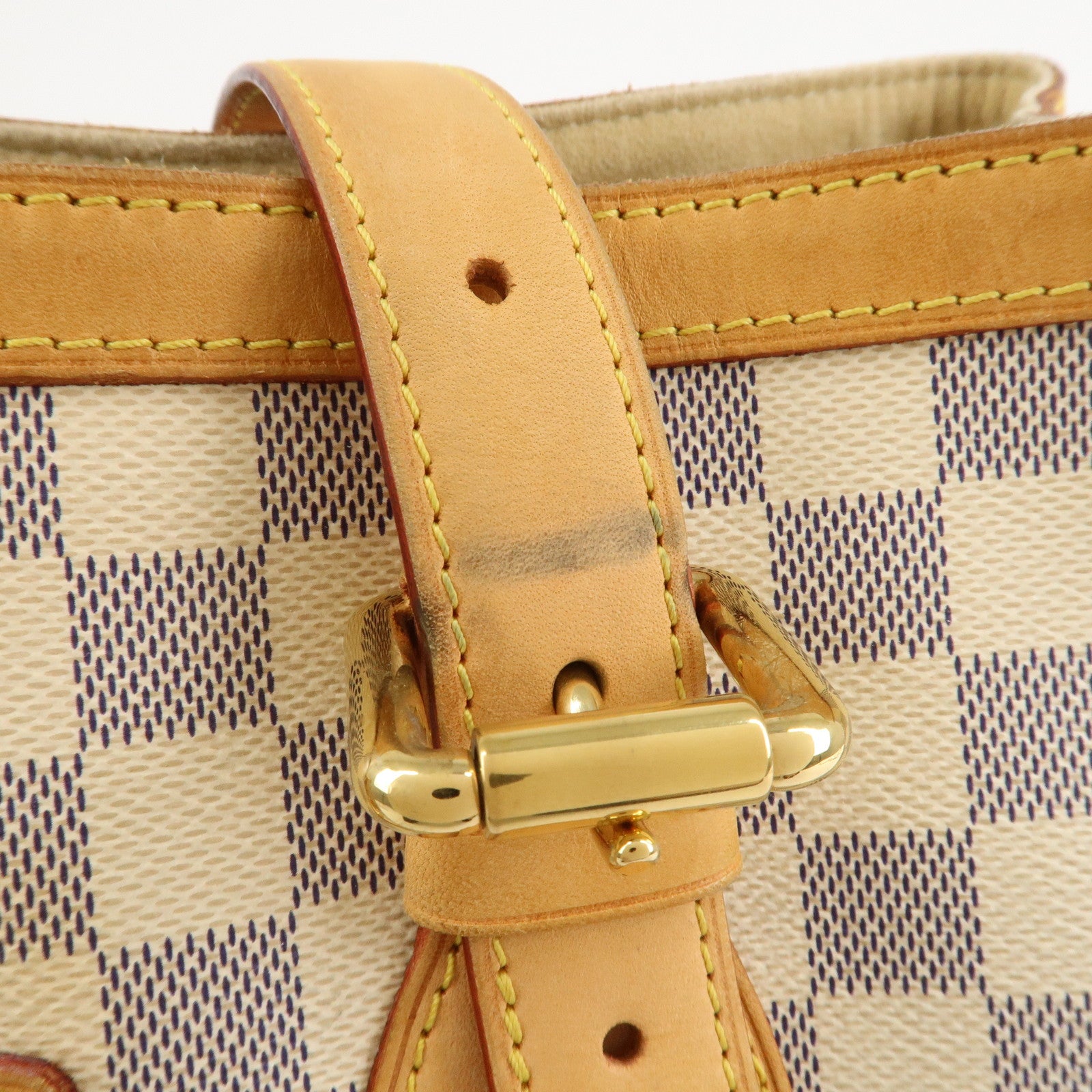 Louis Vuitton Damier Azur Hampstead MM Canvas Hand Bag N51206
