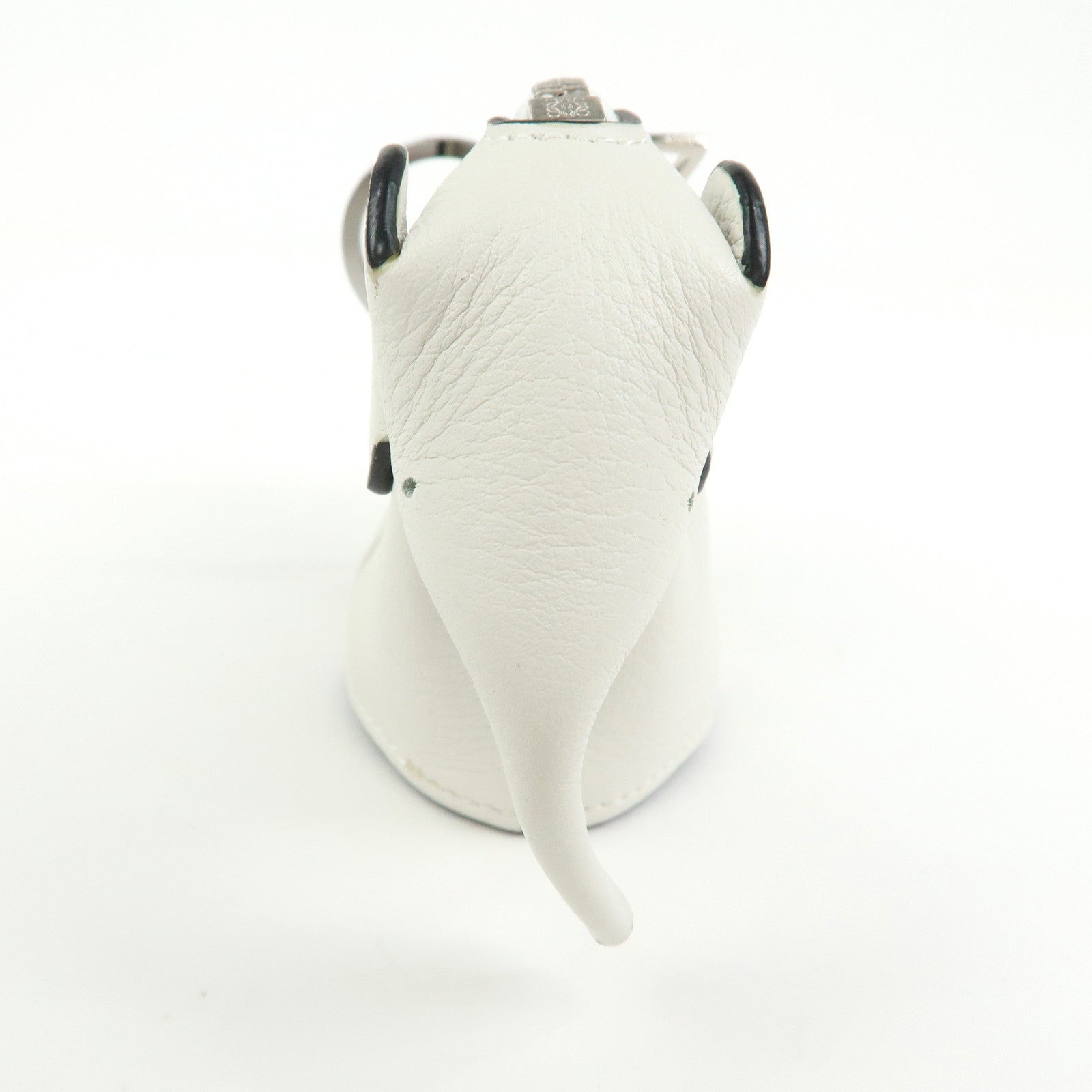 LOEWE Calf Leather Elephant Coin Case Coin Purse White