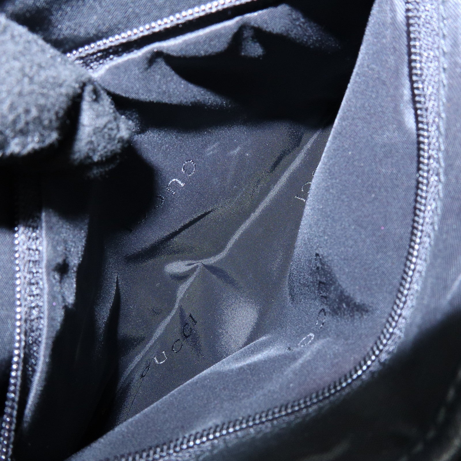 GUCCI Jackie Nylon Leather Shoulder Hand Bag Pink Black 001.9735