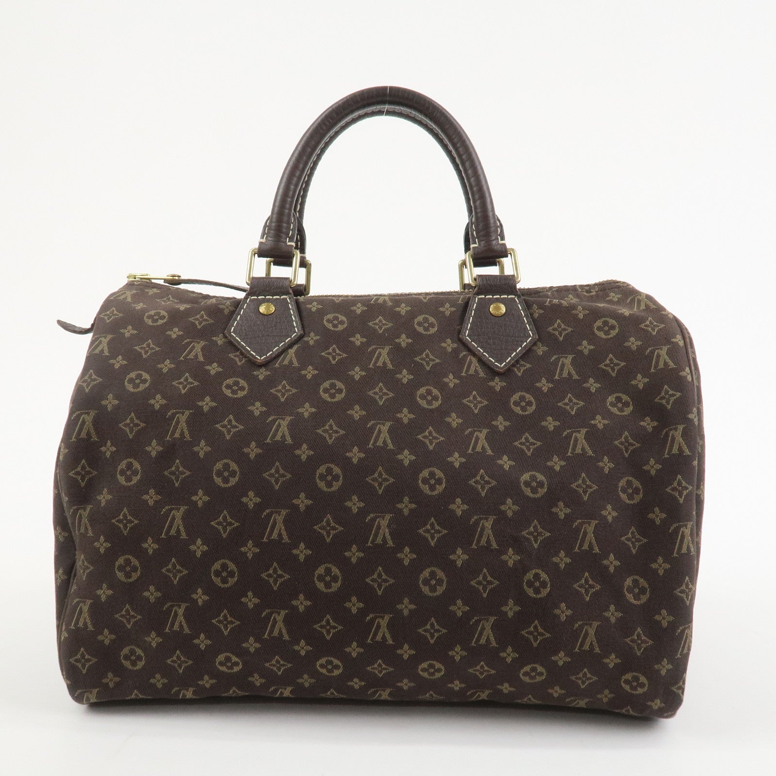 Louis Vuitton Monogram Mini Lin Speedy 30 Boston Bag Ebene M95224