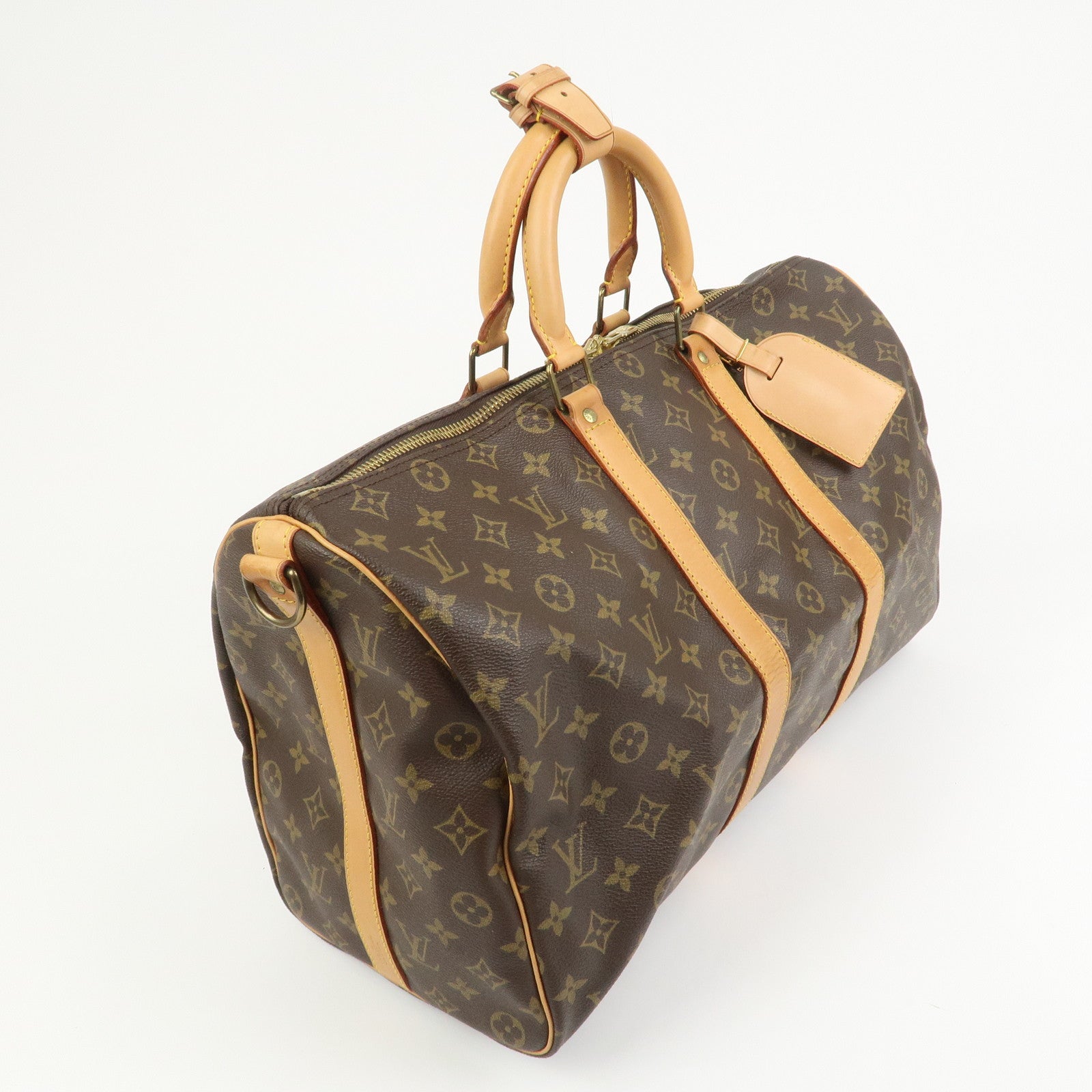 Louis Vuitton Monogram Keep All 45 Bandouliere Boston Bag M41418