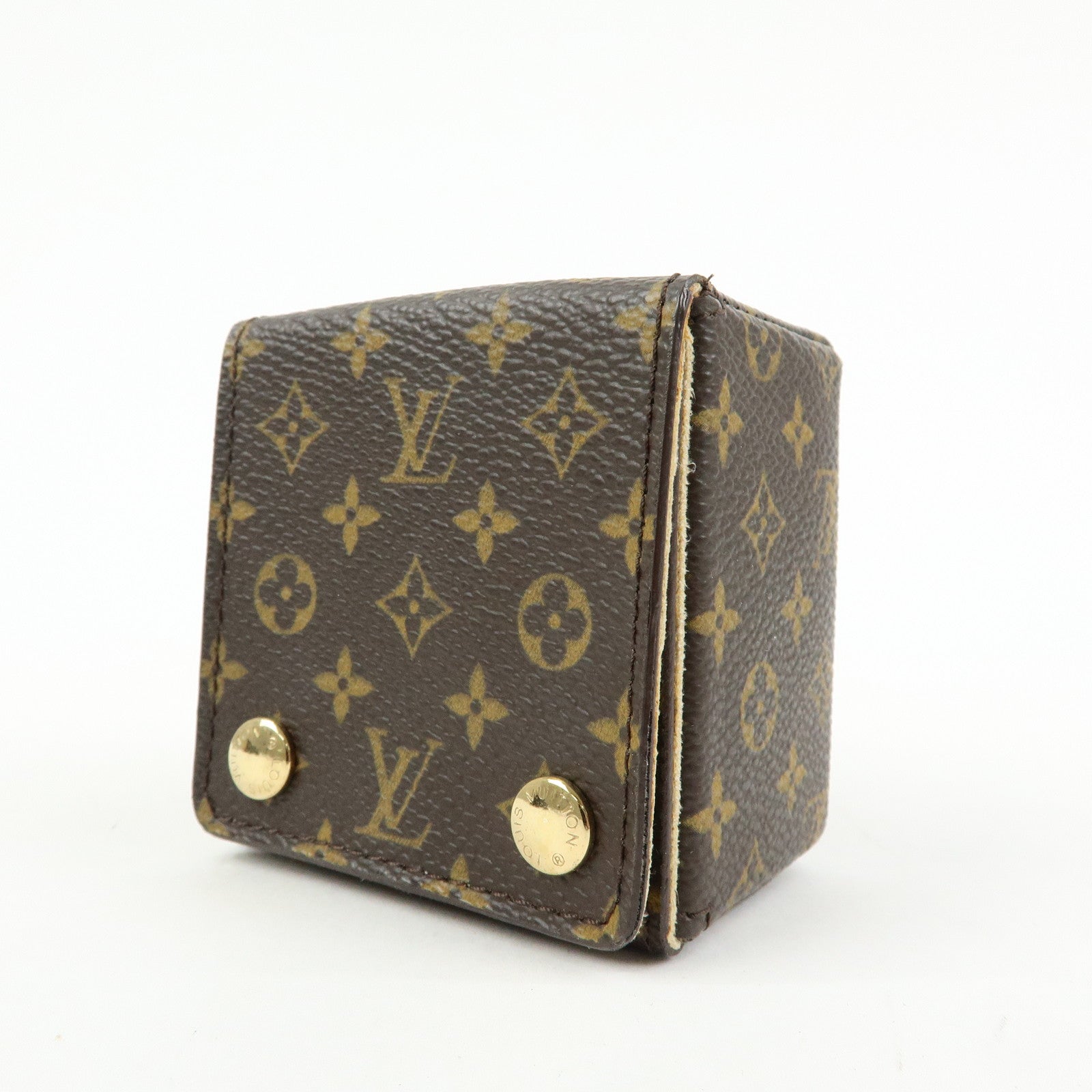 Louis Vuitton Monogram Canvas Jewelry Case Ring Box SN3049