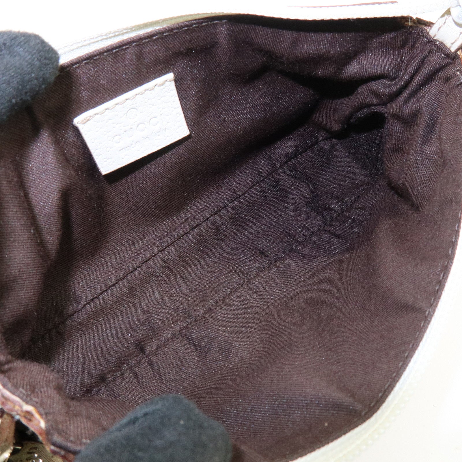 GUCCI GG Canvas Leather Hand Bag Pouch Shoulder Bag Pink 154432