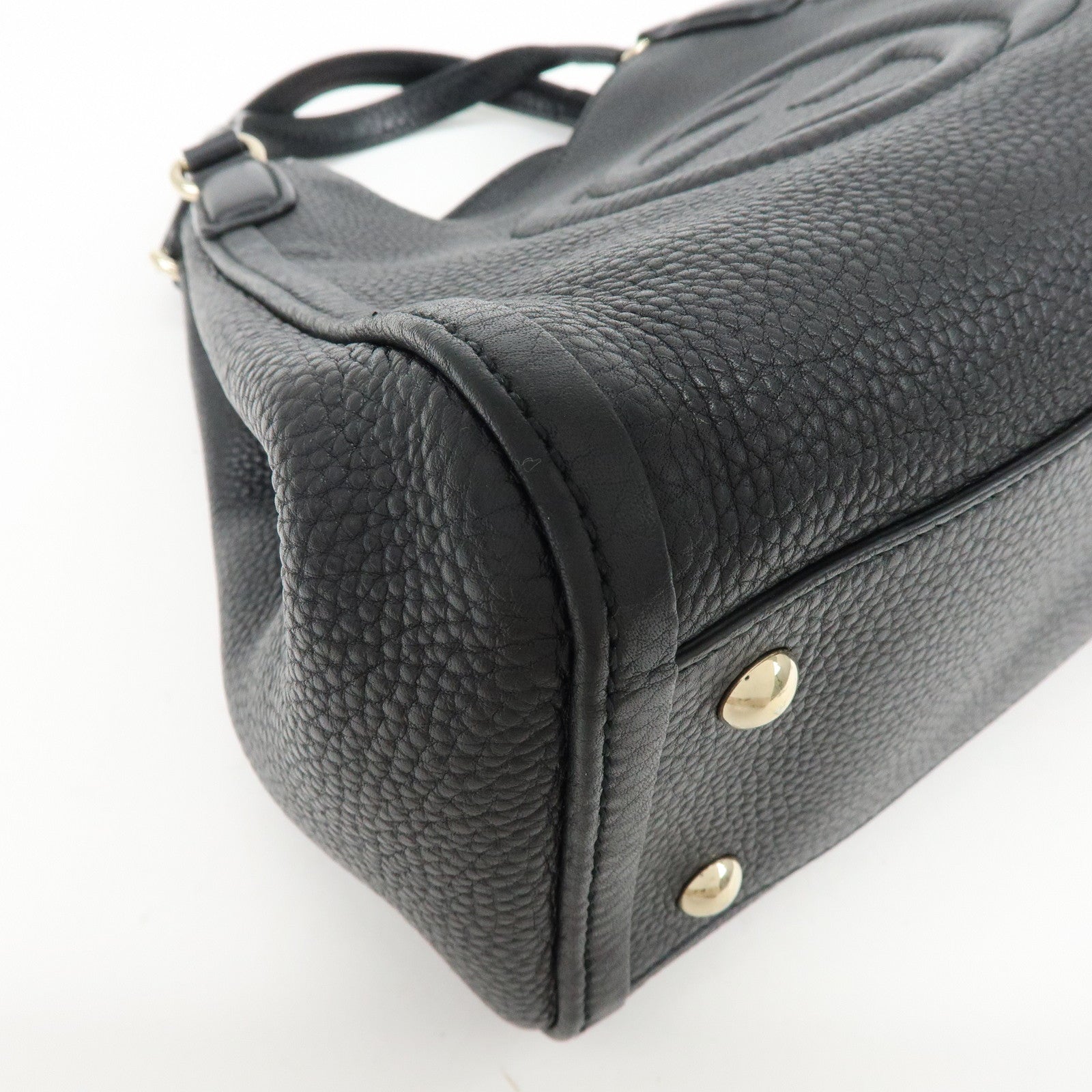 GUCCI SOHO Interlocking G 2Way Bag Hand Shoulder Bag Black 336751