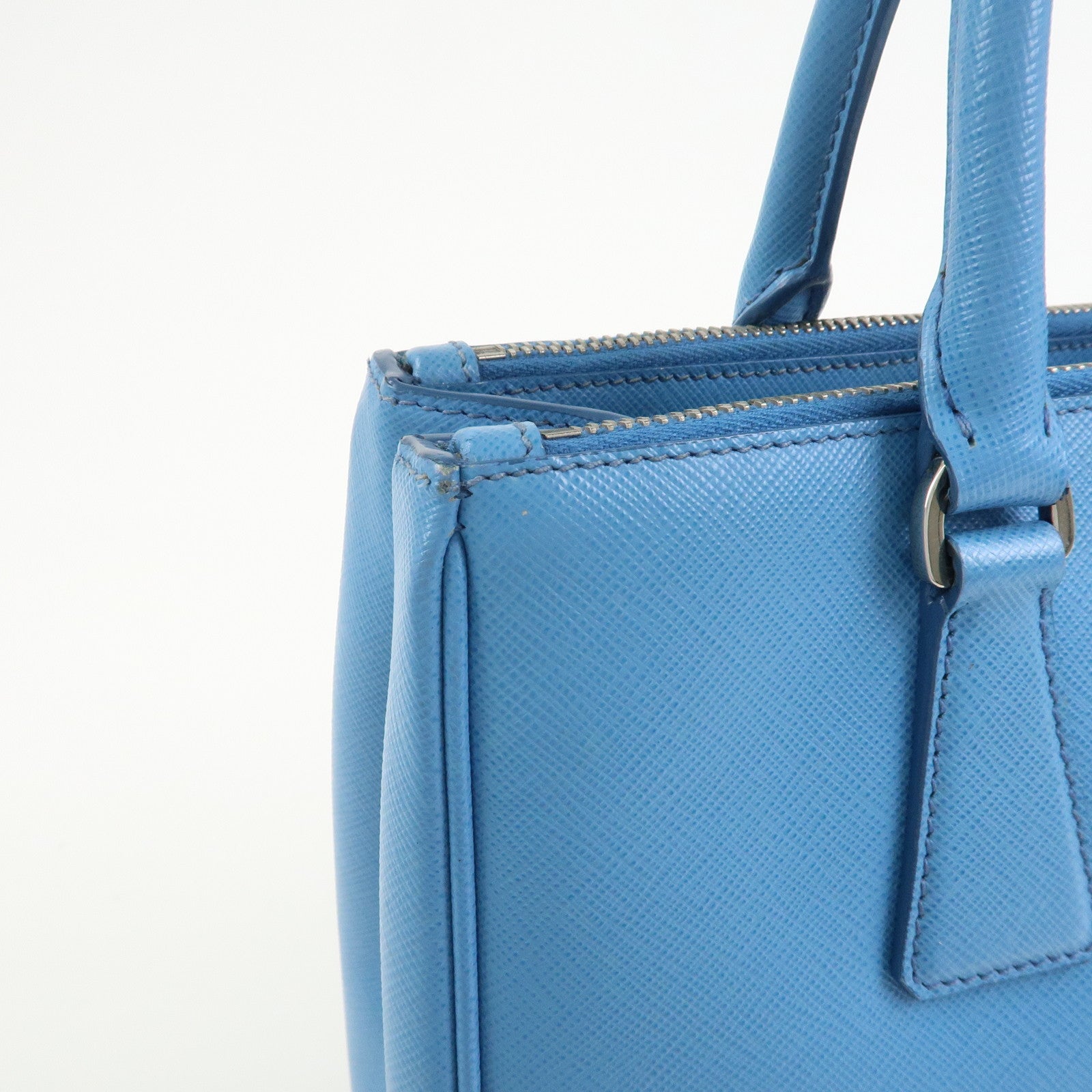 PRADA Traingle Logo Galleria 2Way Shoulder Bag Hand Bag 1BA863