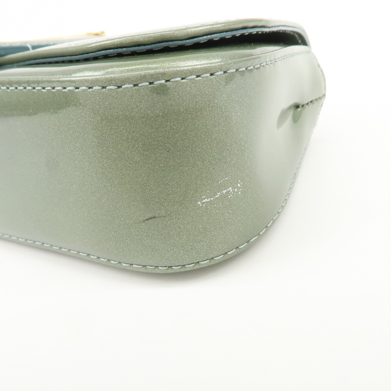 Louis Vuitton Vernis Leather Pochette Sobe Clutch Bag Blue