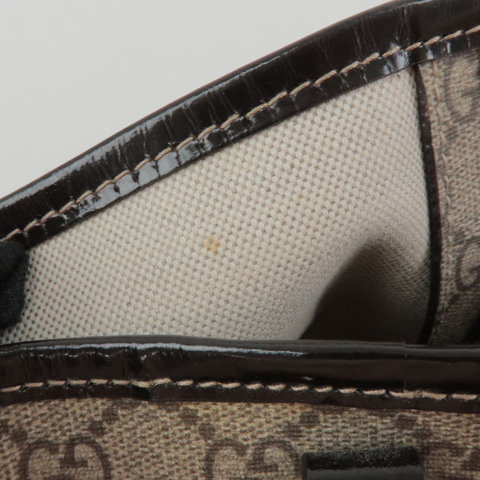 GUCCI GG Supreme Patent Leather Tote Bag Shoulder Bag 197953