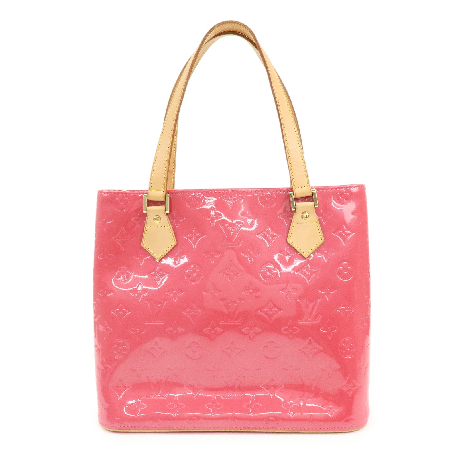 Louis Vuitton Monogram Vernis Houston Hand Bag Framboise N9135F