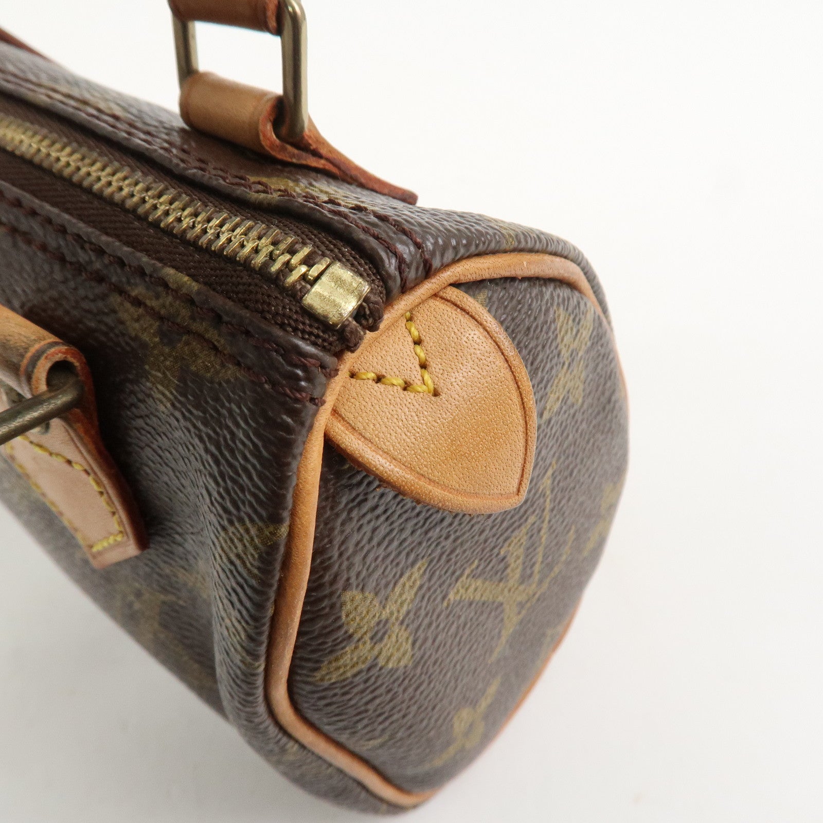 Louis Vuitton Monogram Mini Speedy Hand Bag Brown M41534