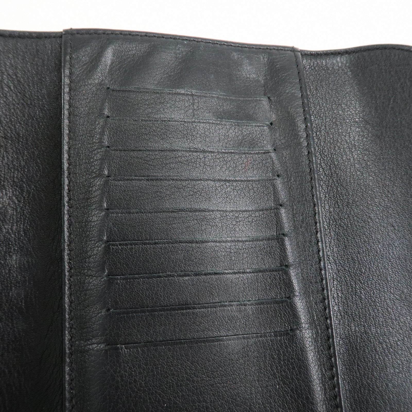Louis Vuitton Monogram Mahina Portefeuilles Amelia Wallet Noir M95549 Used