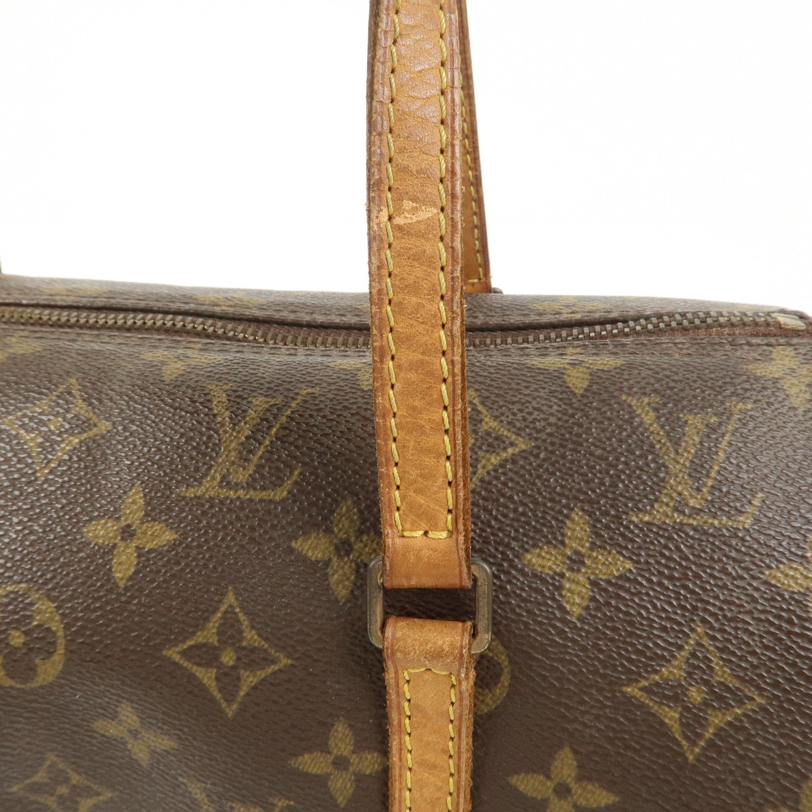 Louis Vuitton Monogram Papillon 30 Hand Bag Brown M51385