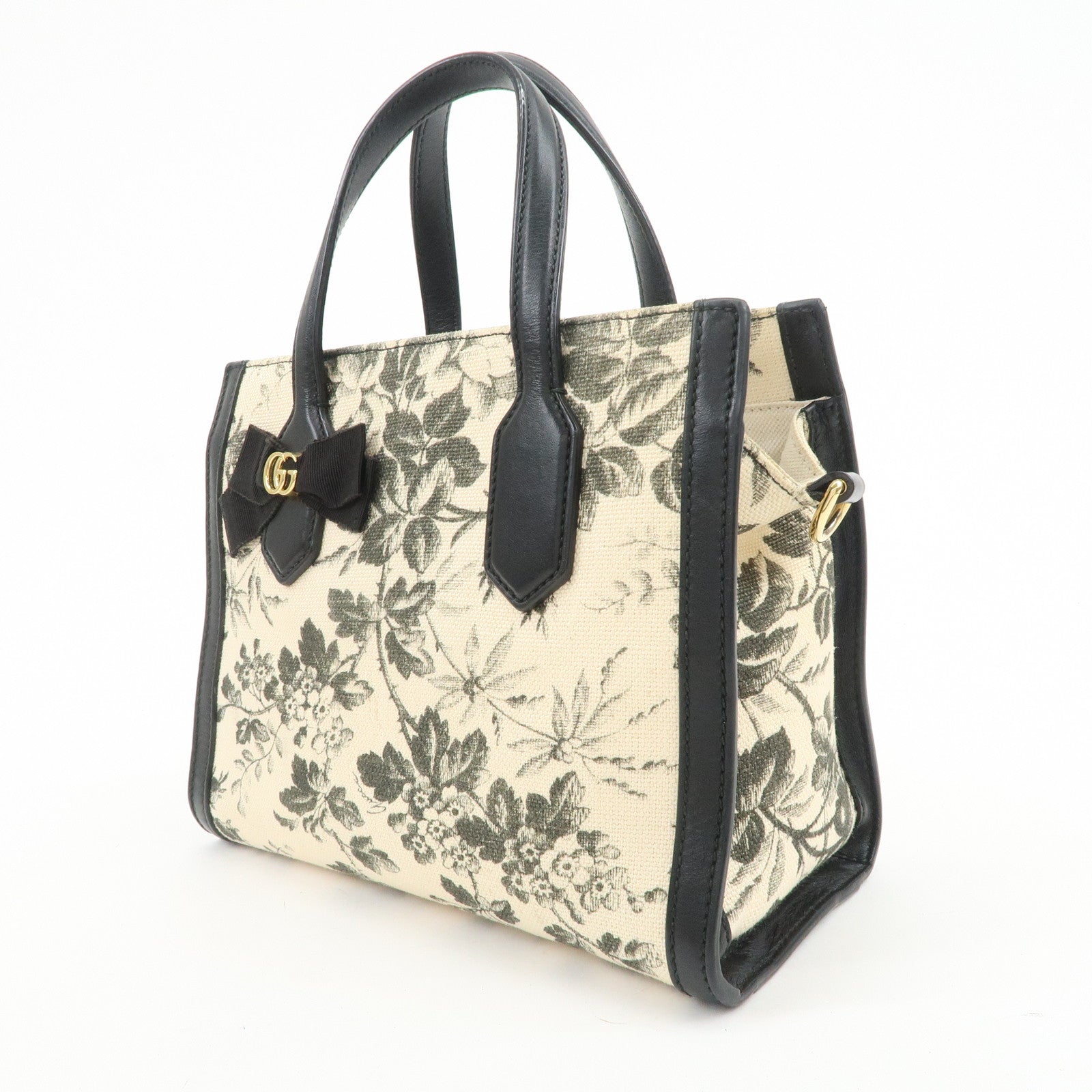 GUCCI GG Ribbon Herbarium 2Way Bag Hand Bag Shoulder Bag 443089
