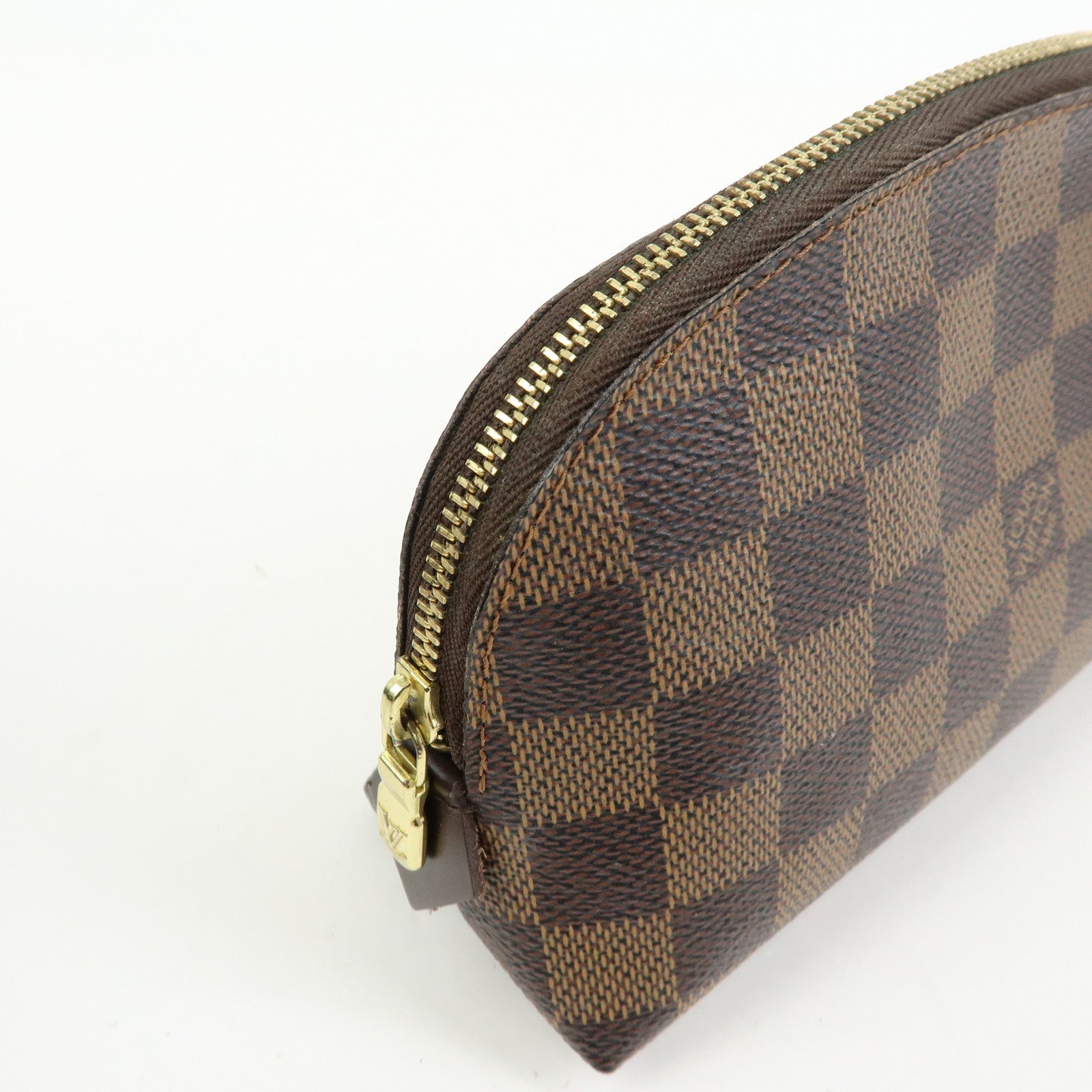 Louis Vuitton Damier Pochette Cosmetic PM Pouch Brown N47516