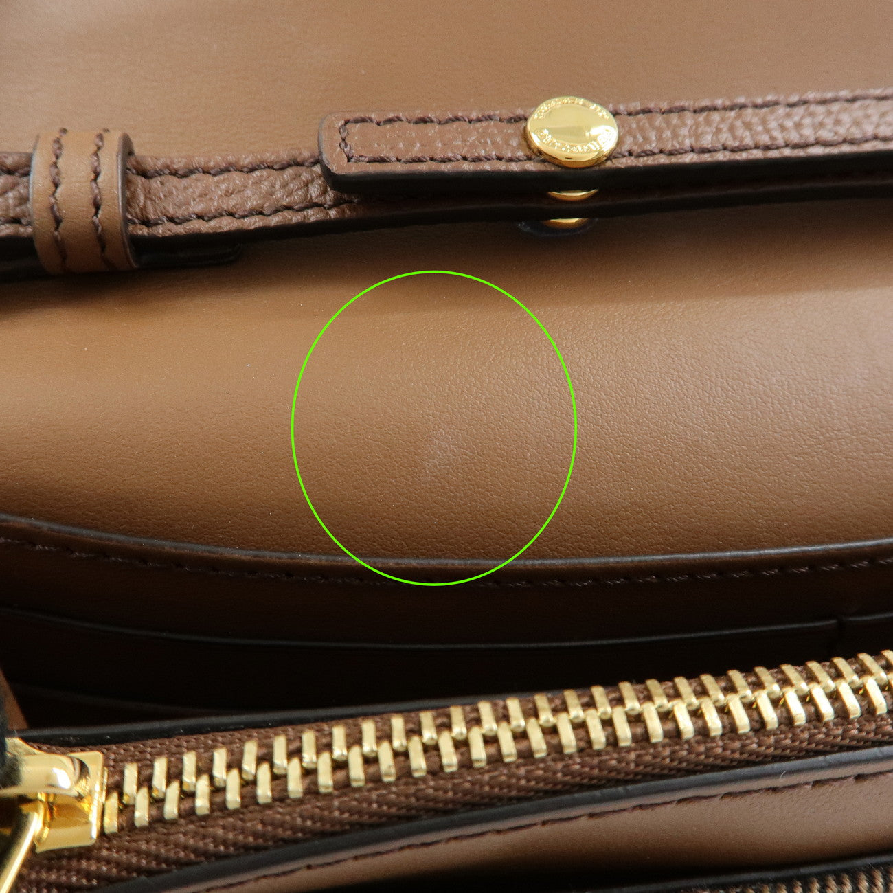 BURBERRY Nova Plaid Leather Canvas Chain Shoulder Bag Brown Beige