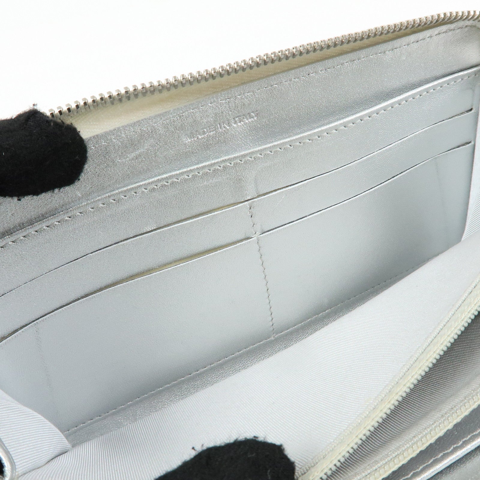 CHANEL Matelasse COCO Mark Lamb Skin Zippy Long Wallet A50097