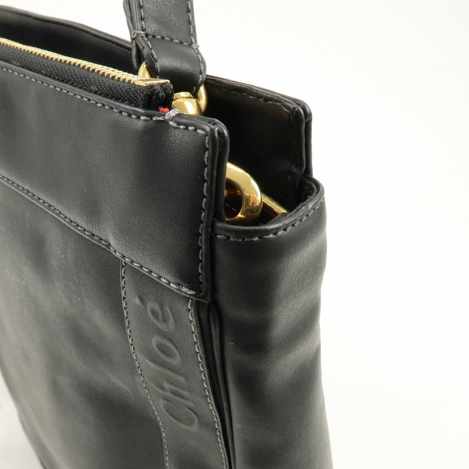 Chloe Eden Leather Tassel Shoulder Bag Crossbody Bag Black