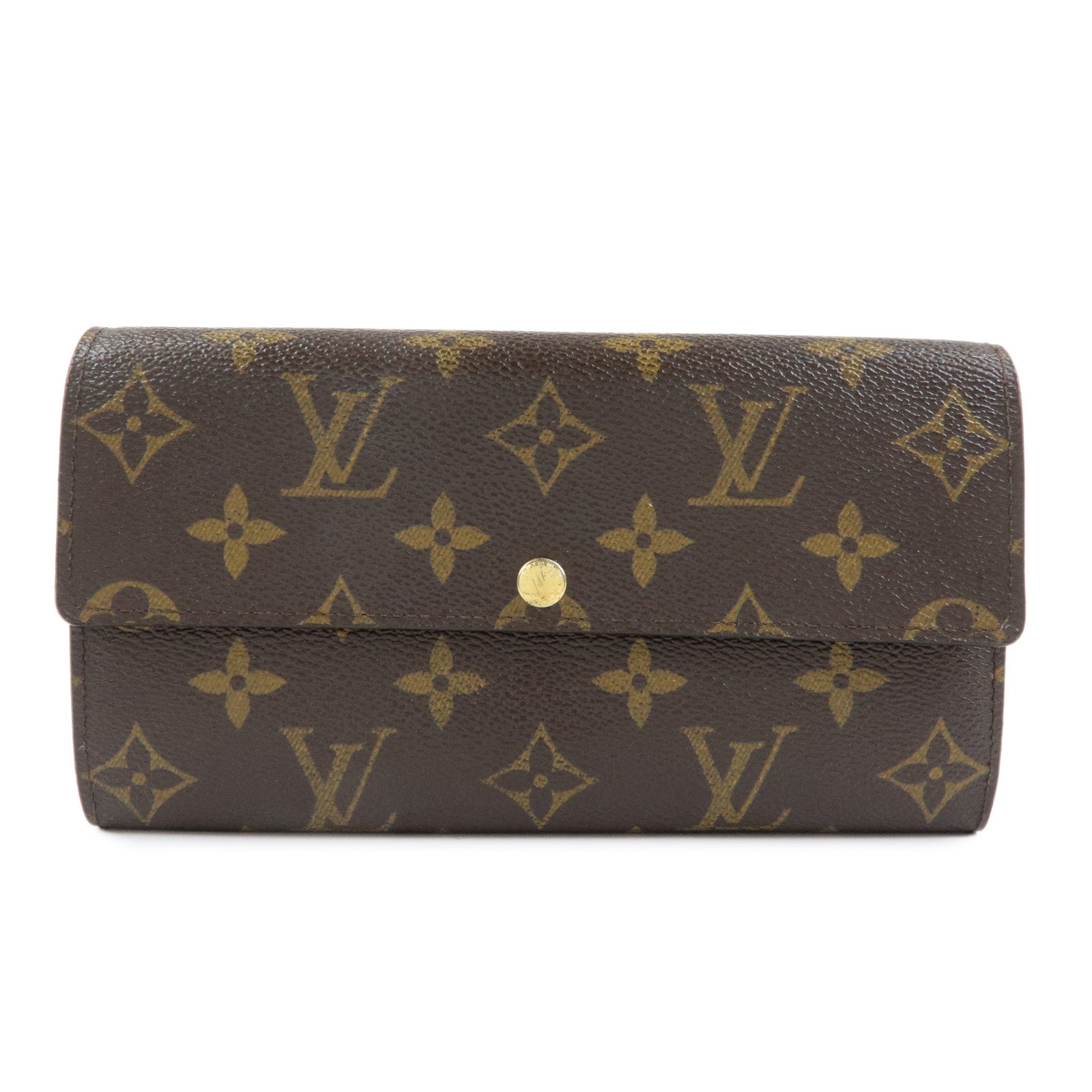 Louis Vuitton Monogram Portefeuille Sarah Long Wallet Brown M61734