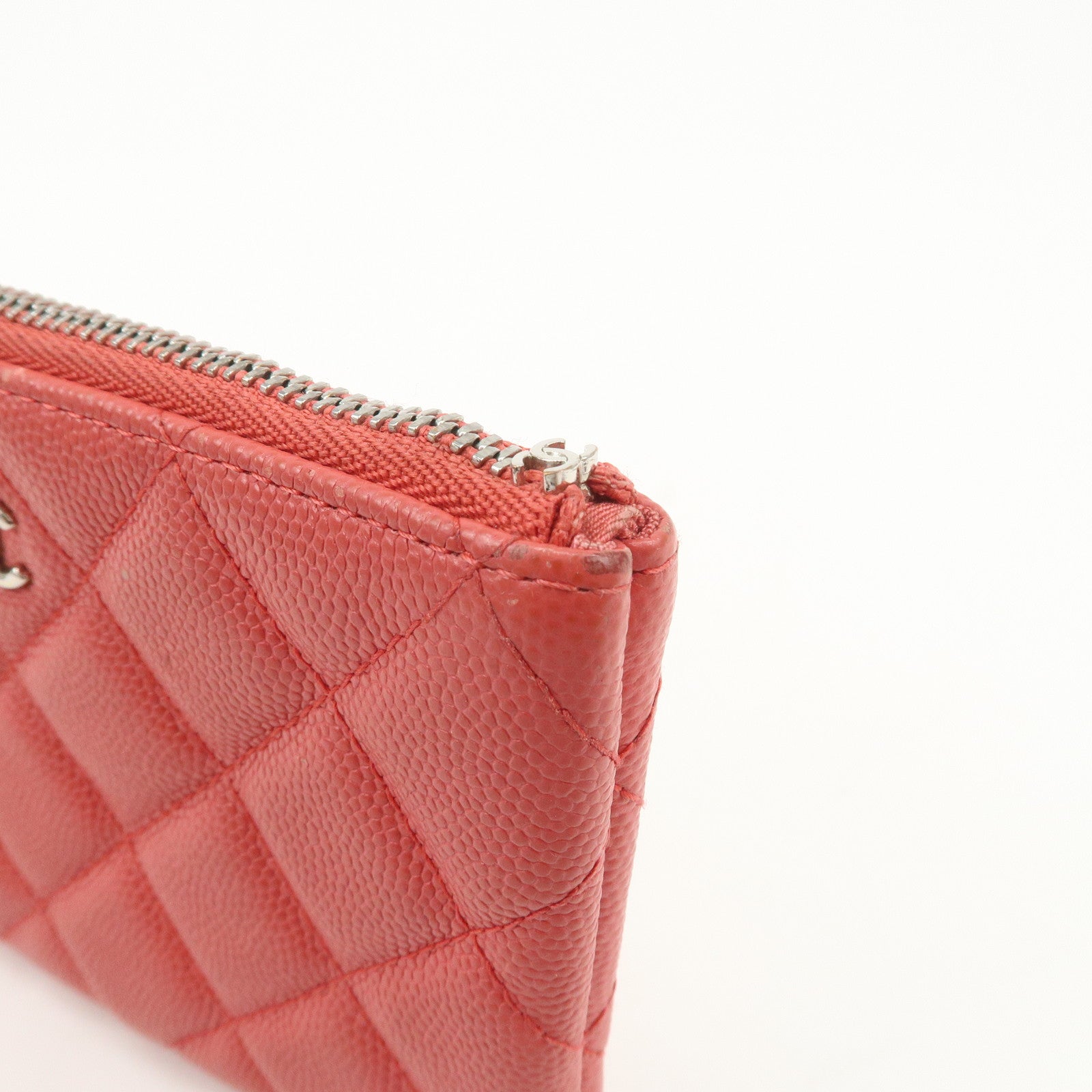 CHANEL Matelasse Caviarskin Classic Mini Pouch Pink A82365