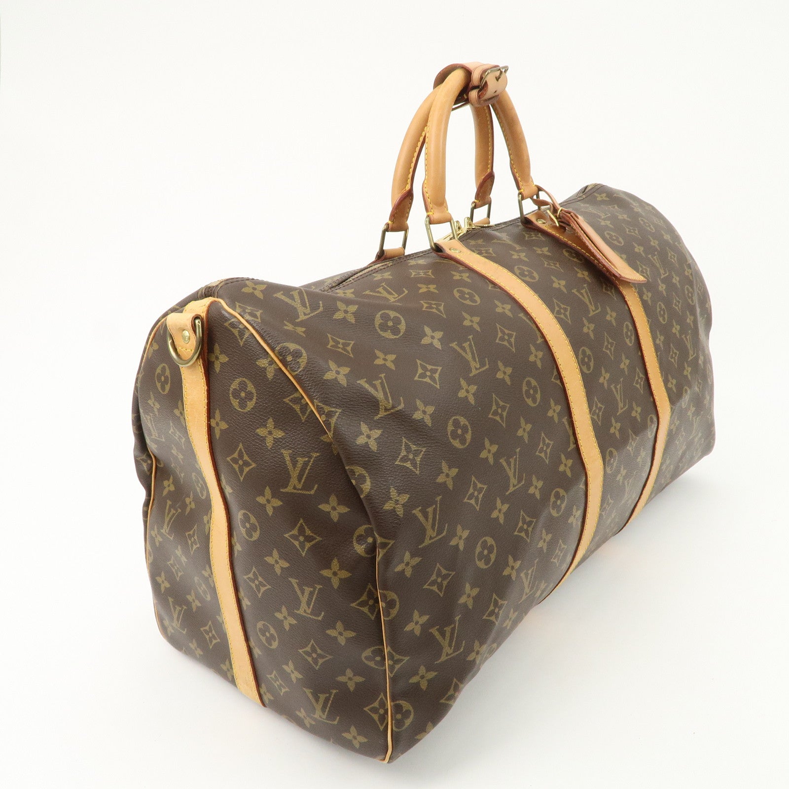 Louis Vuitton Keep All Bandouliere 55 Boston Bag Brown M56714