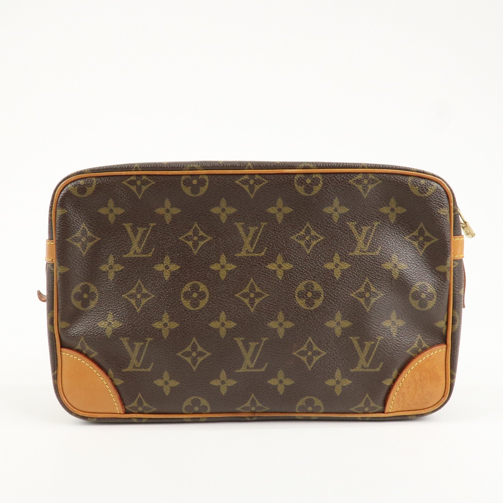 Louis Vuitton Monogram Compiegne 28 Pouch Clutch Bag Brown M51845 Used