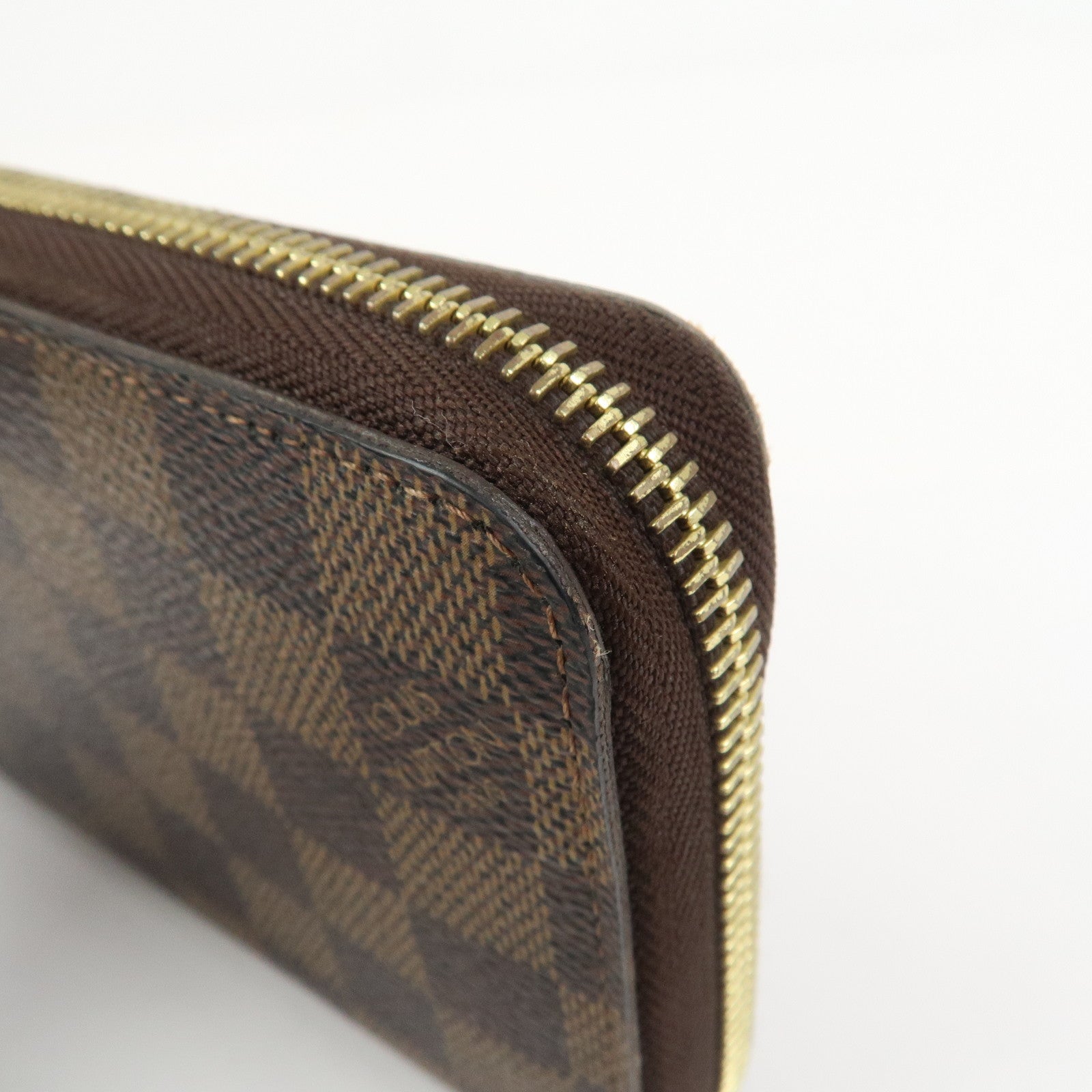 Louis Vuitton Damier Round Zippy Wallet Old Style Brown N60015