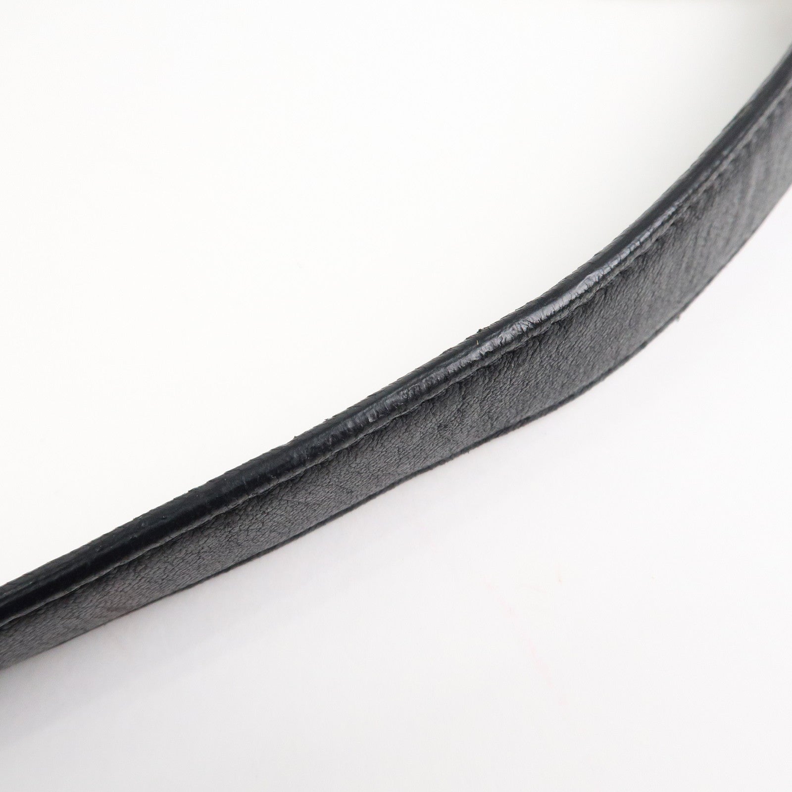 JIMMY CHOO Zodiac Leather Studs Shoulder Bag Black Gold HDW Used