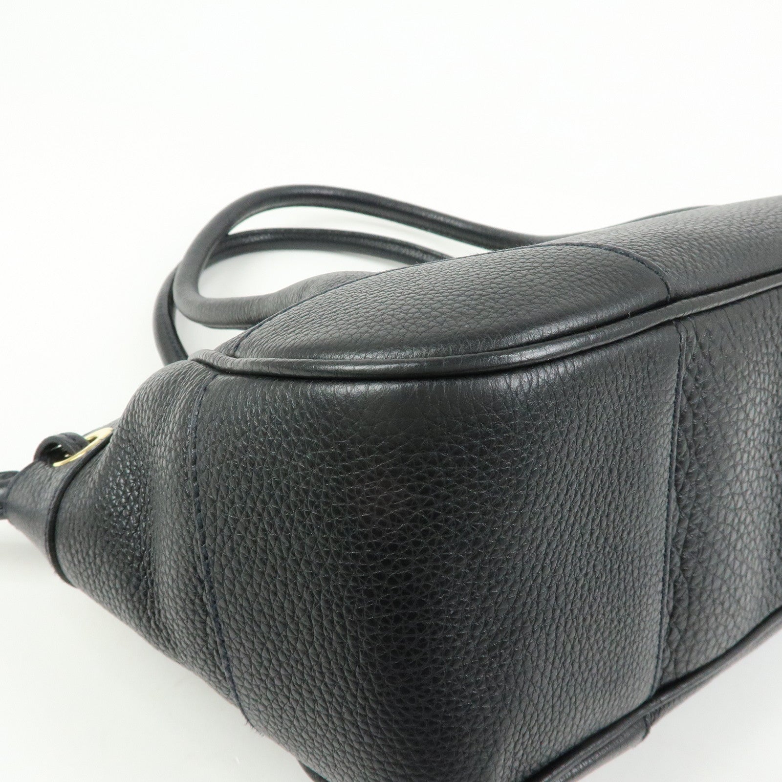 PRADA Vitello Daino Leather Hand Bag Shoulder Bag Black BR3207