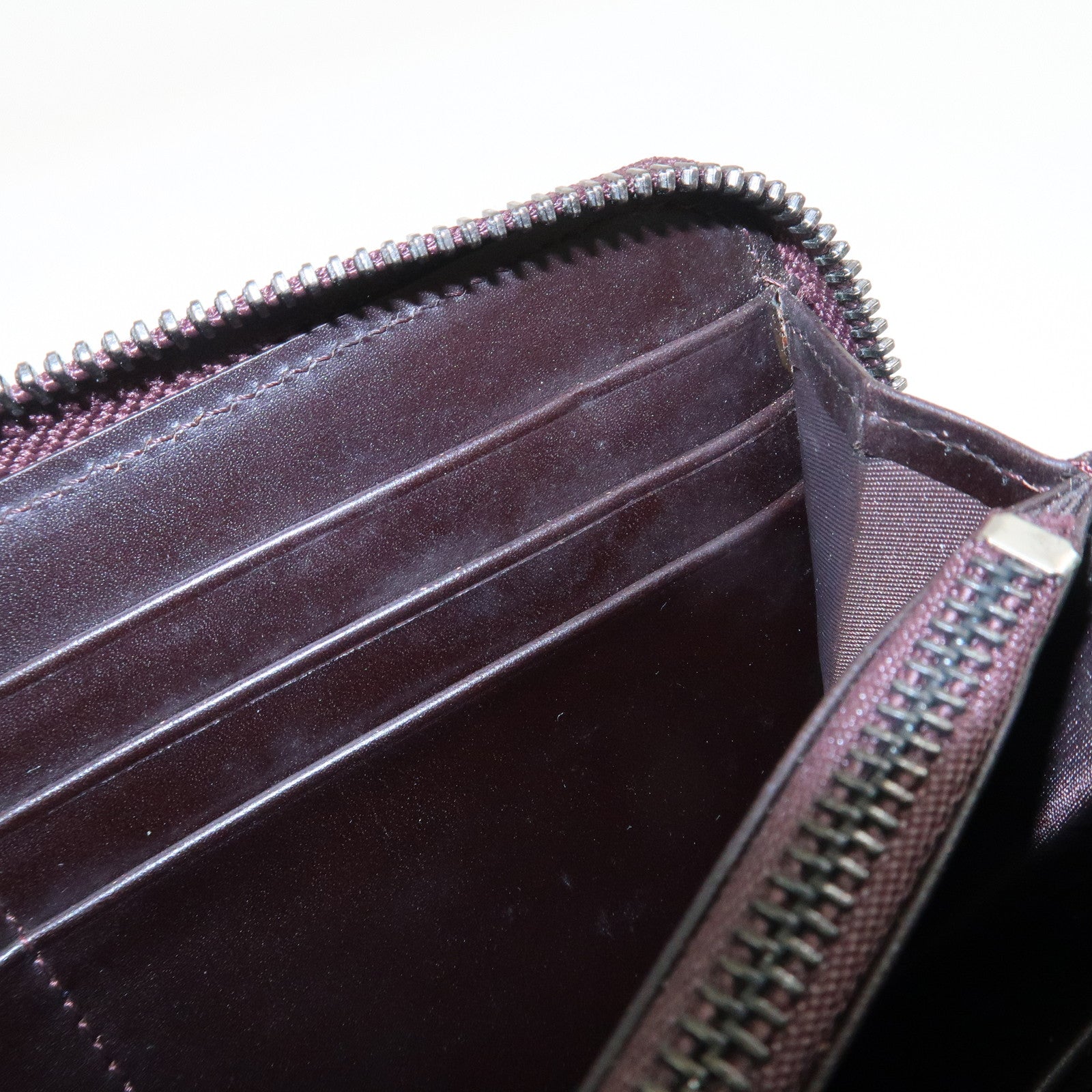 FENDI Zucchino Canvas Leather Round Zippy Long Wallet Brown 8M0024