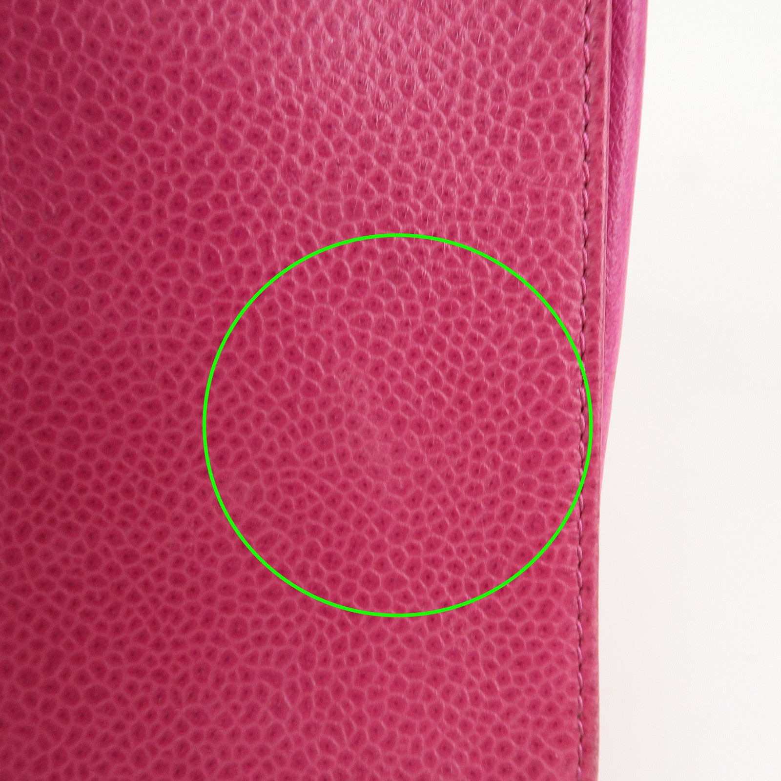 CHANEL COCO Mark Caviarskin Leather Chain Cell Phone Case Pink