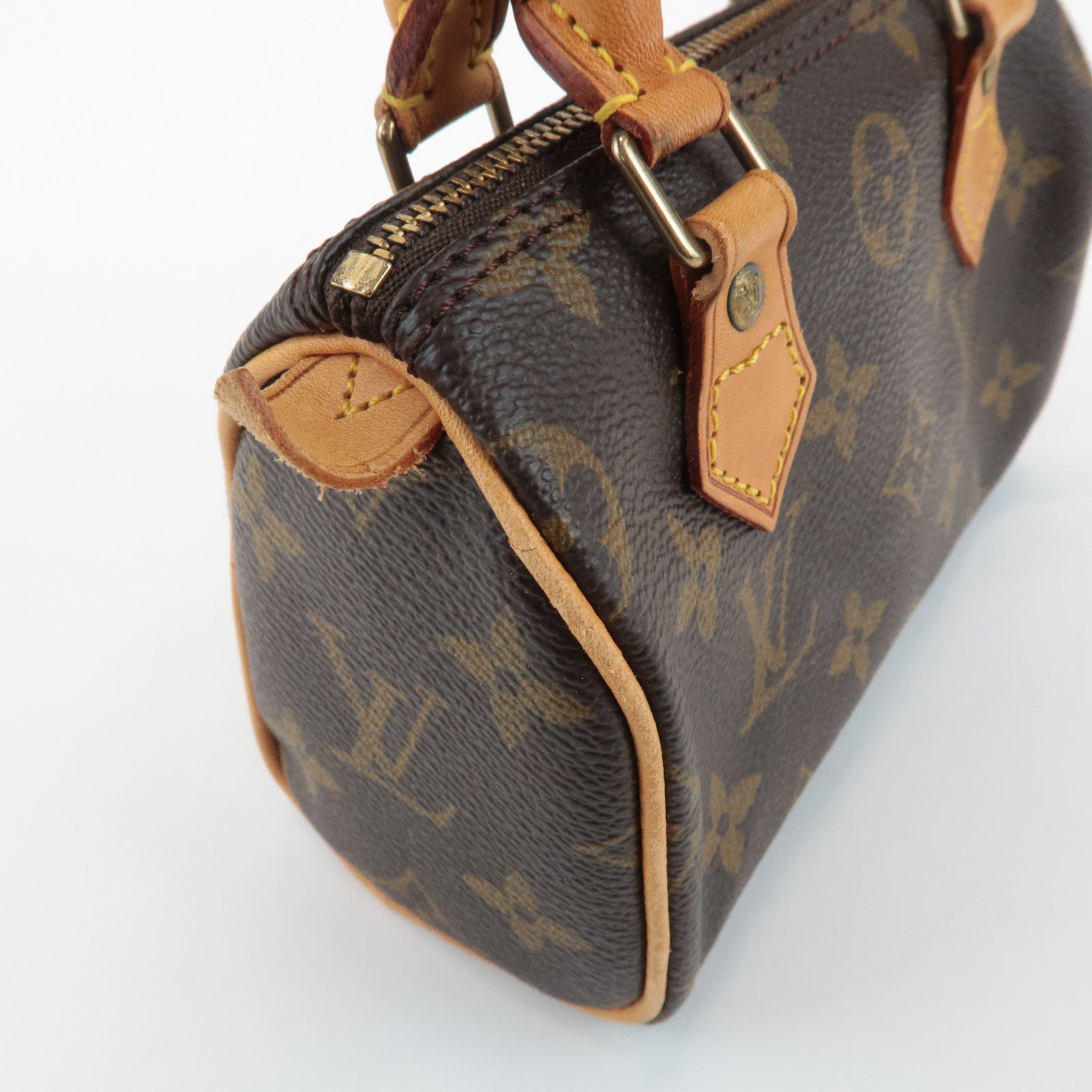 Louis Vuitton Monogram Mini Speedy Hand Bag Brown M41534