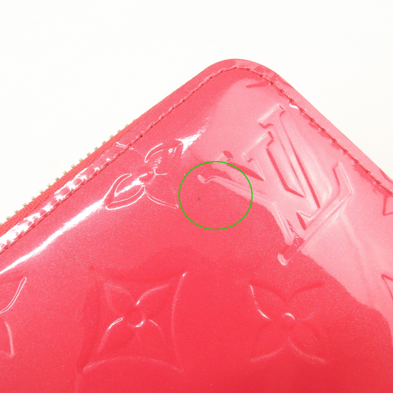 Louis Vuitton Monogram Vernis Round Zippy Wallet Hot Pink M93058 Used