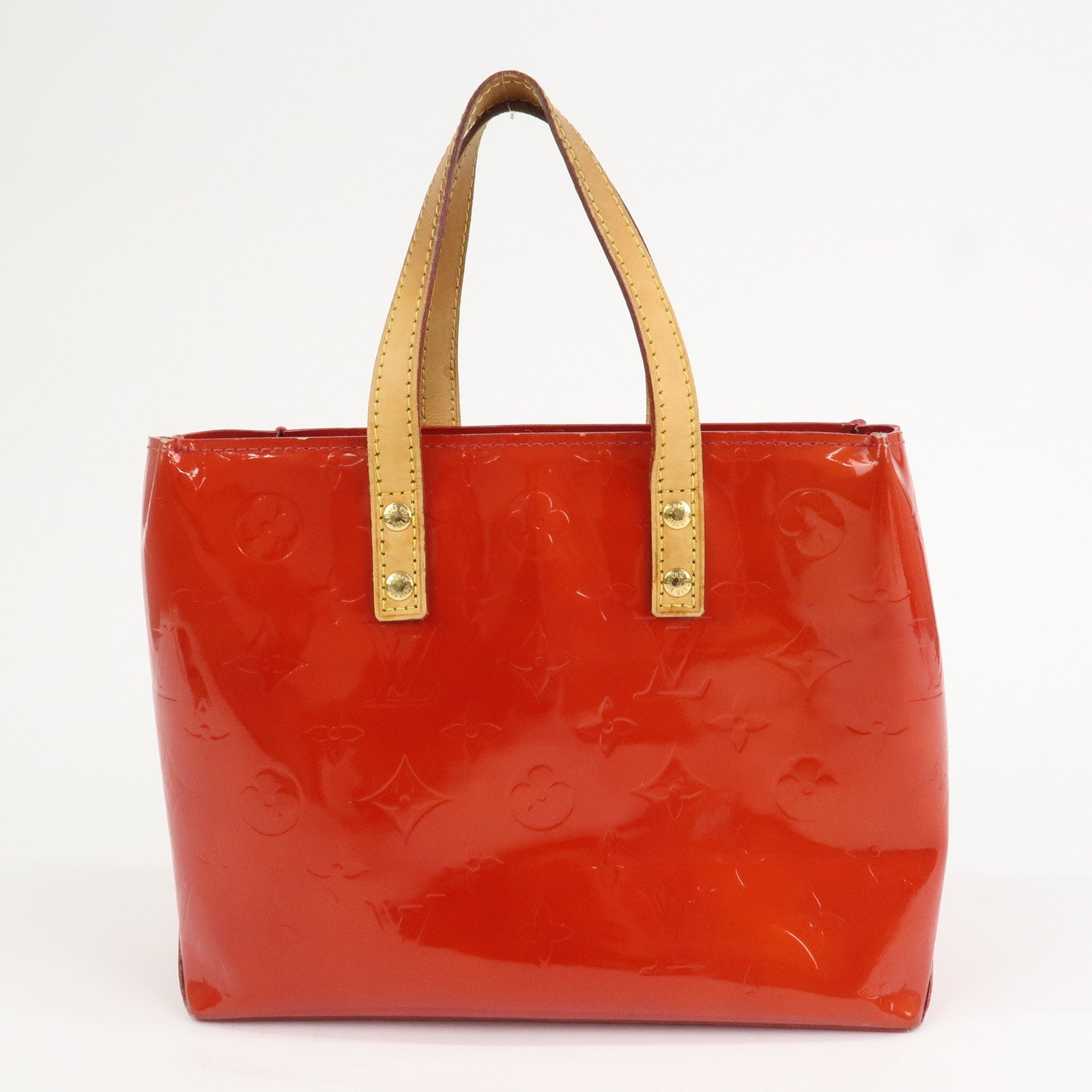 Louis Vuitton Monogram Vernis Lead PM Hand Bag Rouge M91088